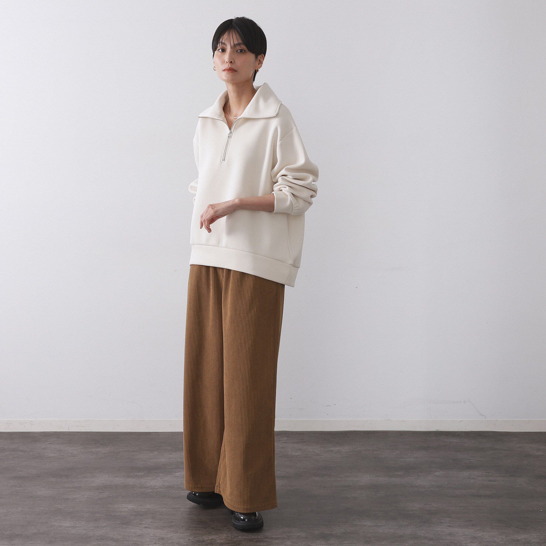 OPAQUE.CLIP「ゴーデュロイジャージイージーワイドパンツ【洗濯機OK】」|その他|