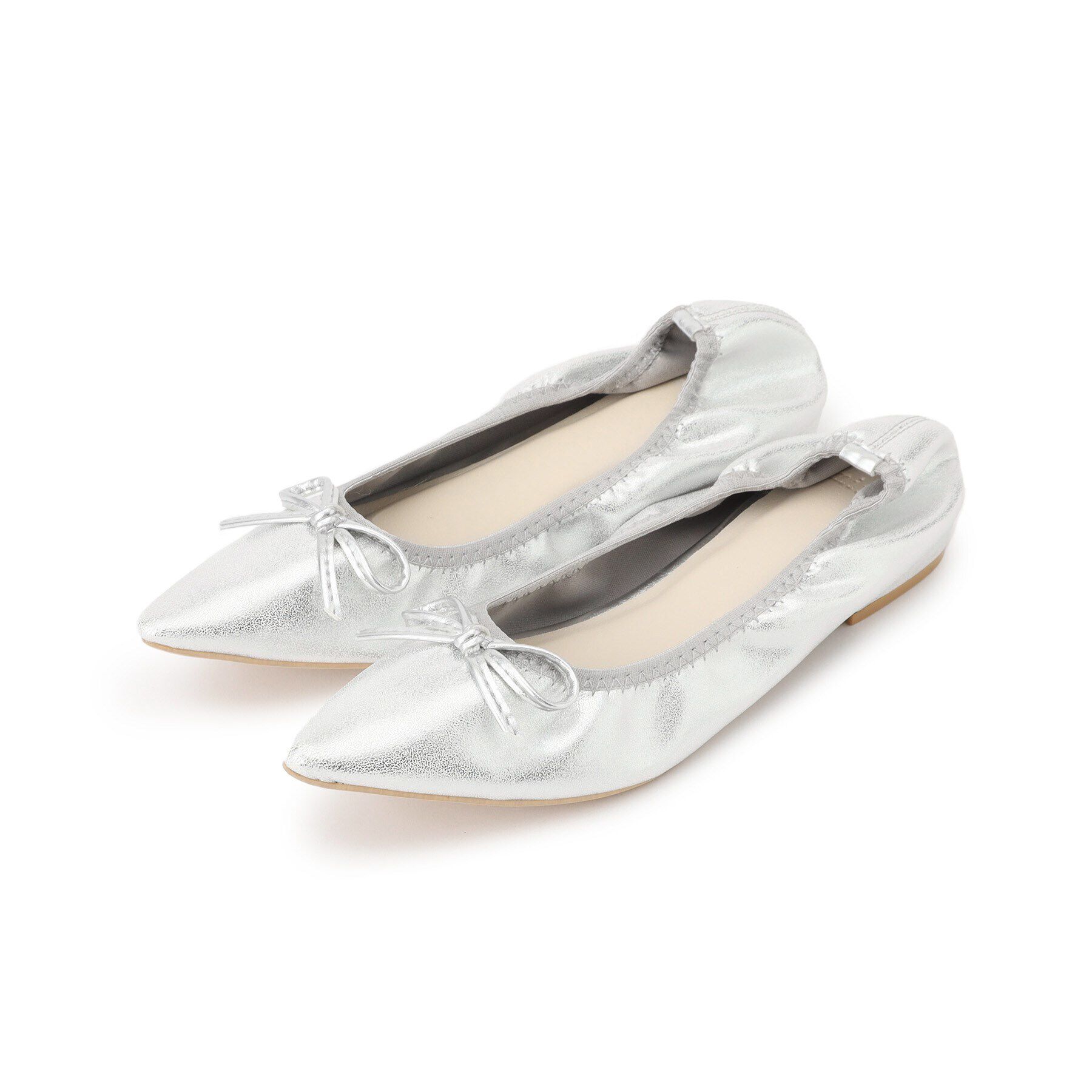 Couture broach「ギャザーポインテッドパンプス」|パンプス|ｼﾙﾊﾞｰ(006)