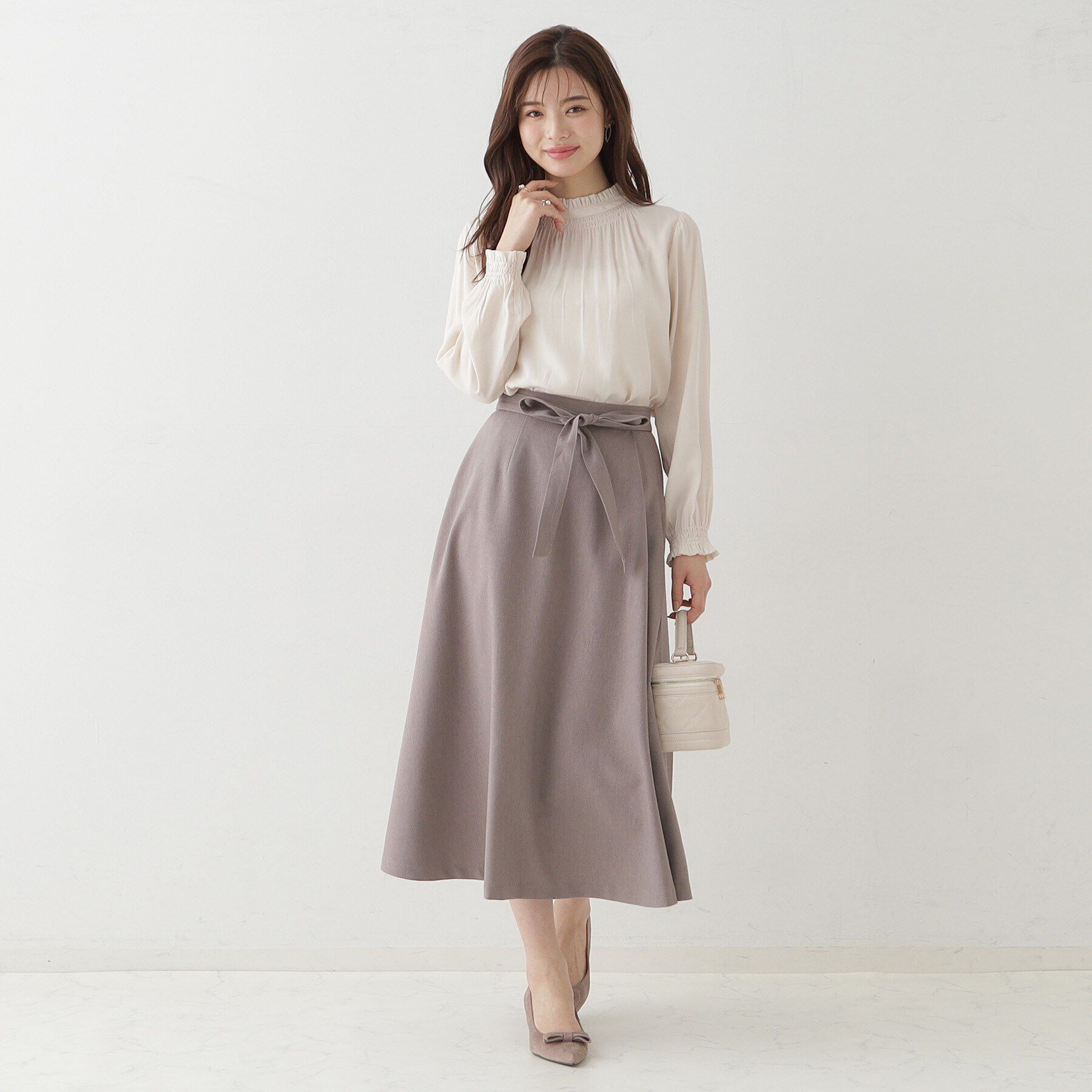 Couture broach「【名品通勤ブラウス】RTピケシャーリングブラウス」|シャツ・ブラウス|