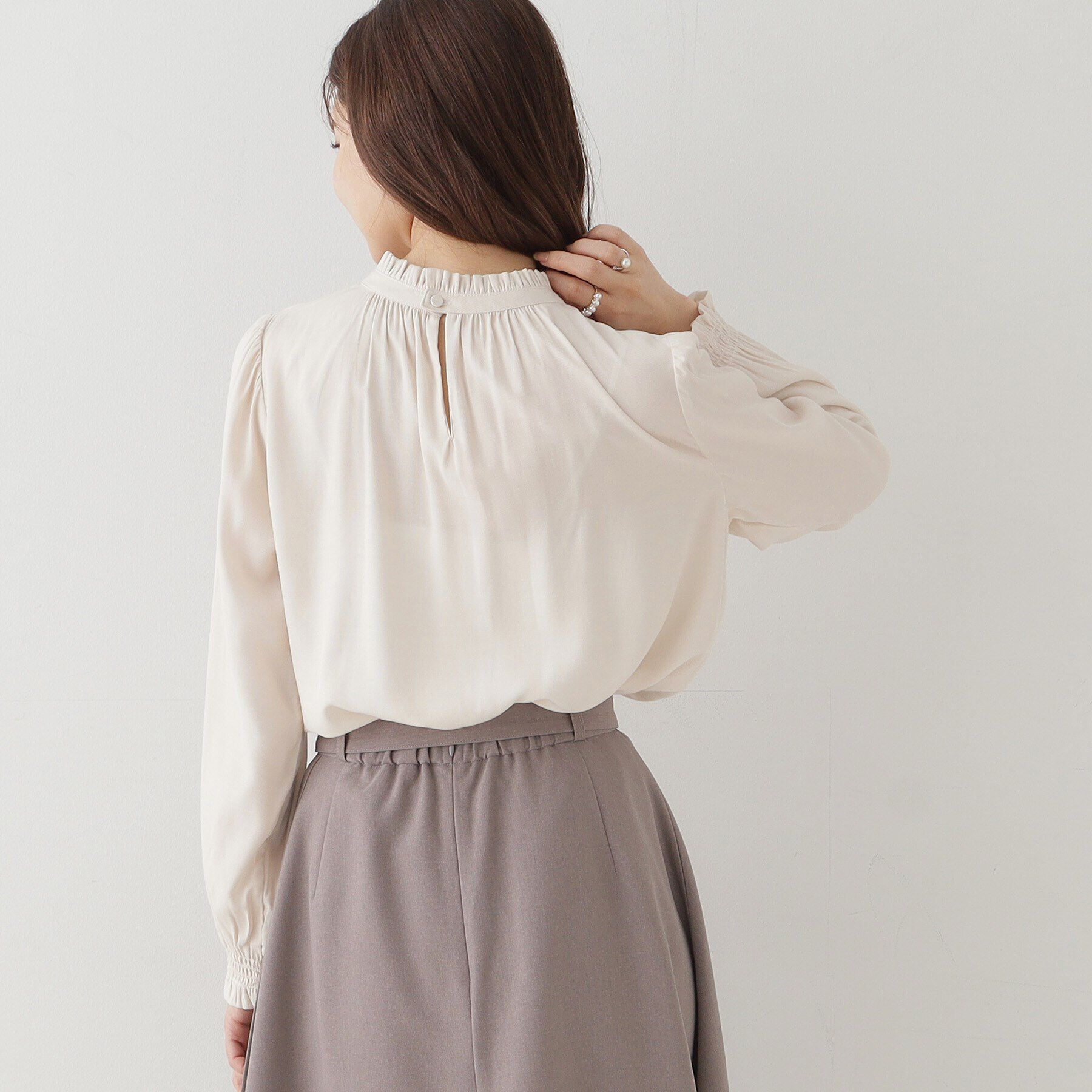 Couture broach「【名品通勤ブラウス】RTピケシャーリングブラウス」|シャツ・ブラウス|