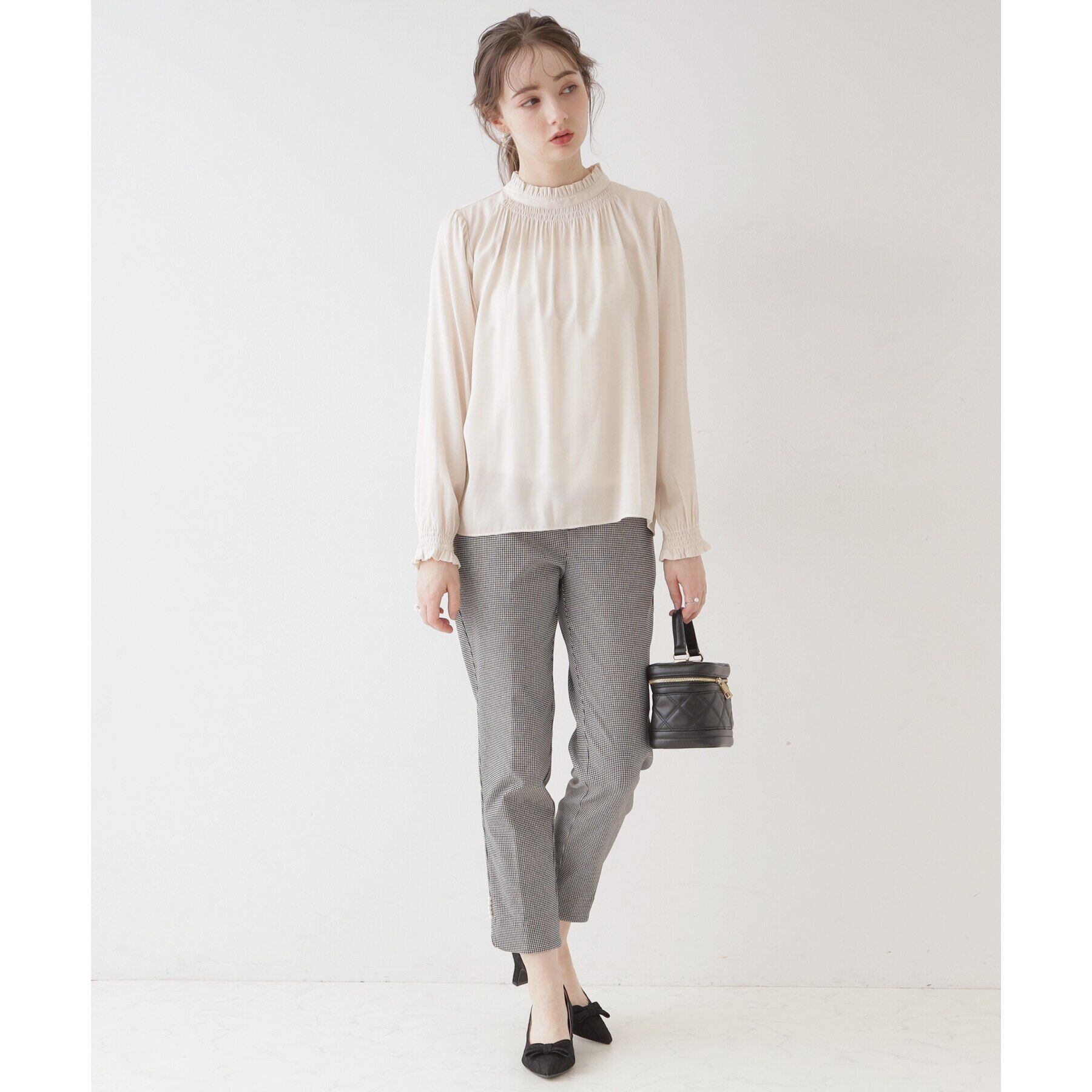 Couture broach「【名品通勤ブラウス】RTピケシャーリングブラウス」|シャツ・ブラウス|