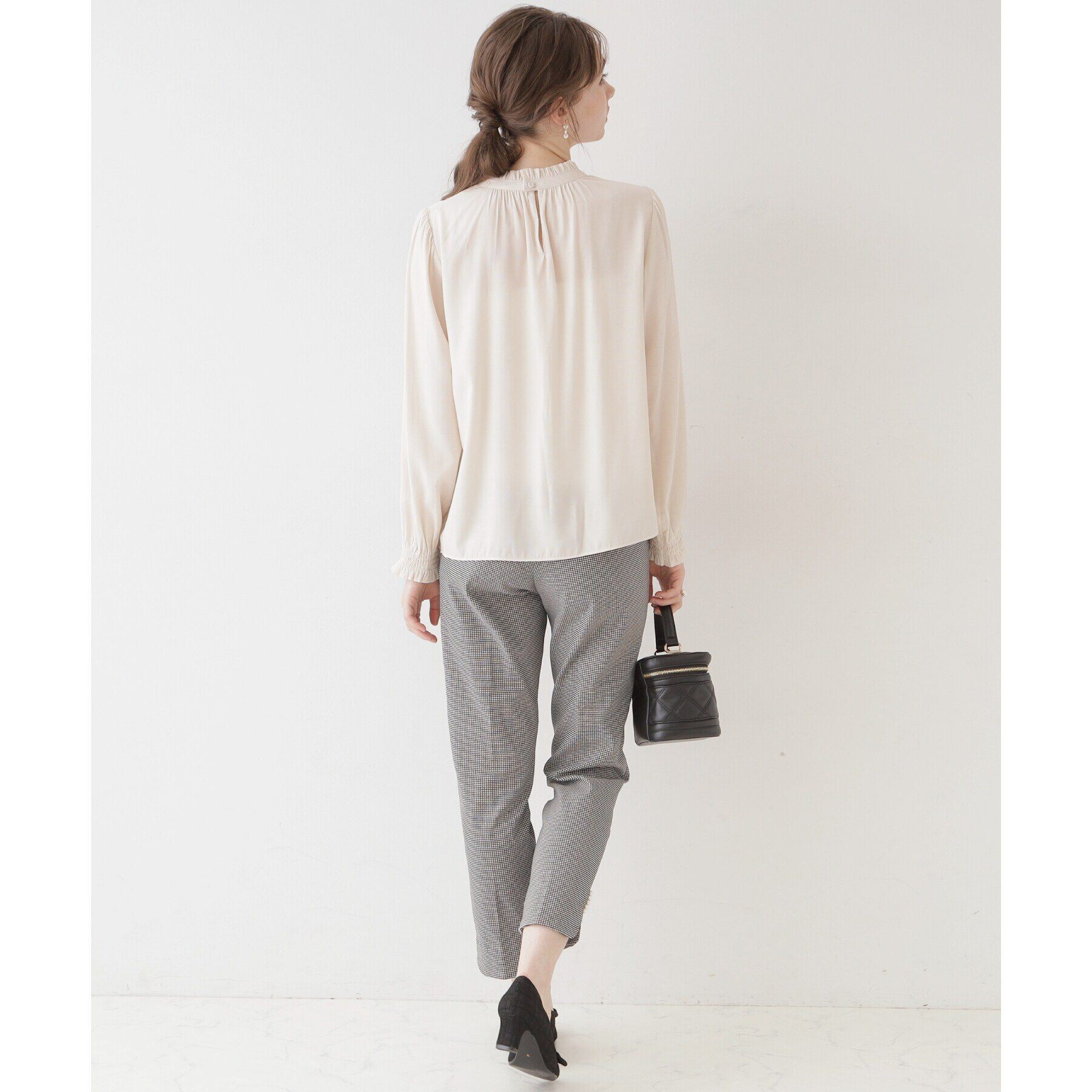 Couture broach「【名品通勤ブラウス】RTピケシャーリングブラウス」|シャツ・ブラウス|