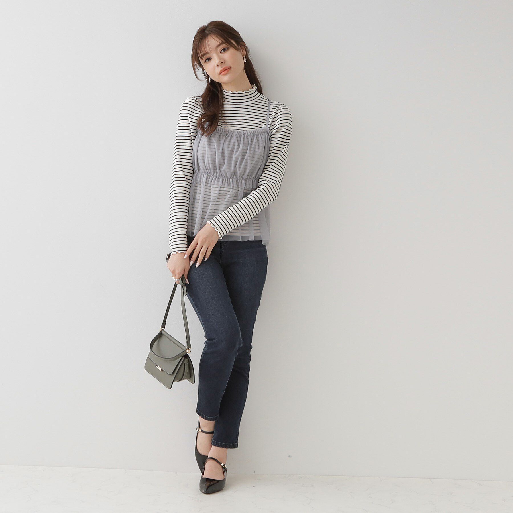 Couture broach「前後2WAYリボンチュールキャミ＆テレコトップス」|その他|