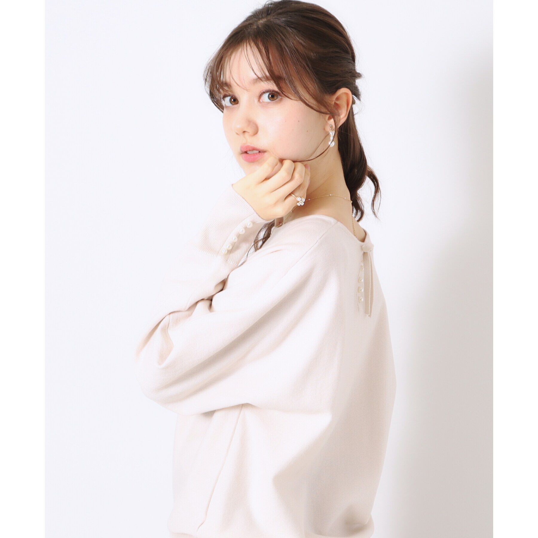 Couture broach「【華奢見せが叶う】Springドルマンニット」|ニット・セーター|