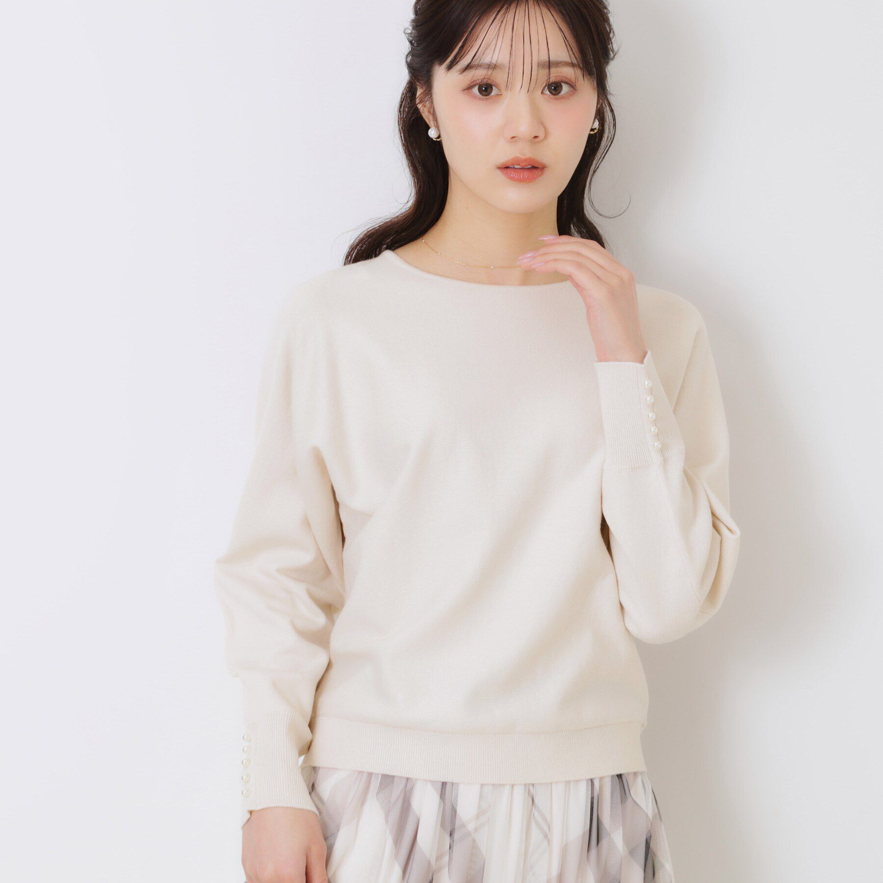 Couture broach「【華奢見せが叶う】Springドルマンニット」|ニット・セーター|