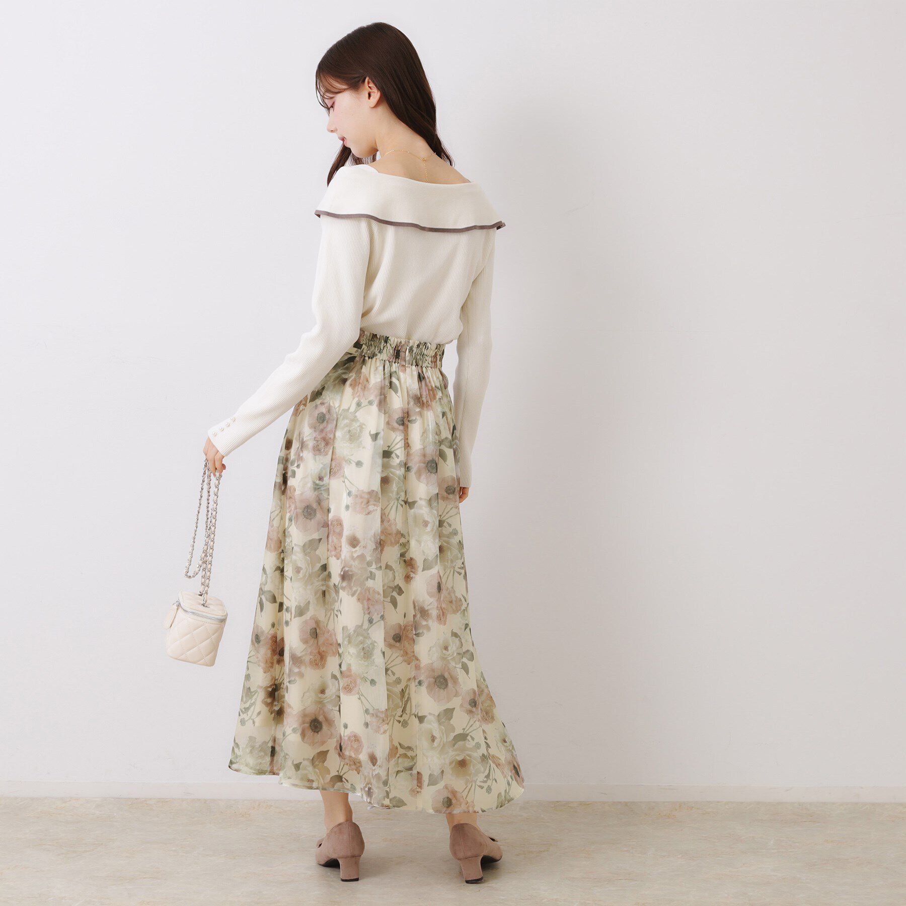 Couture broach「【大人可愛い・きれいめ】Springオーガンフルールスカート」|スカート|