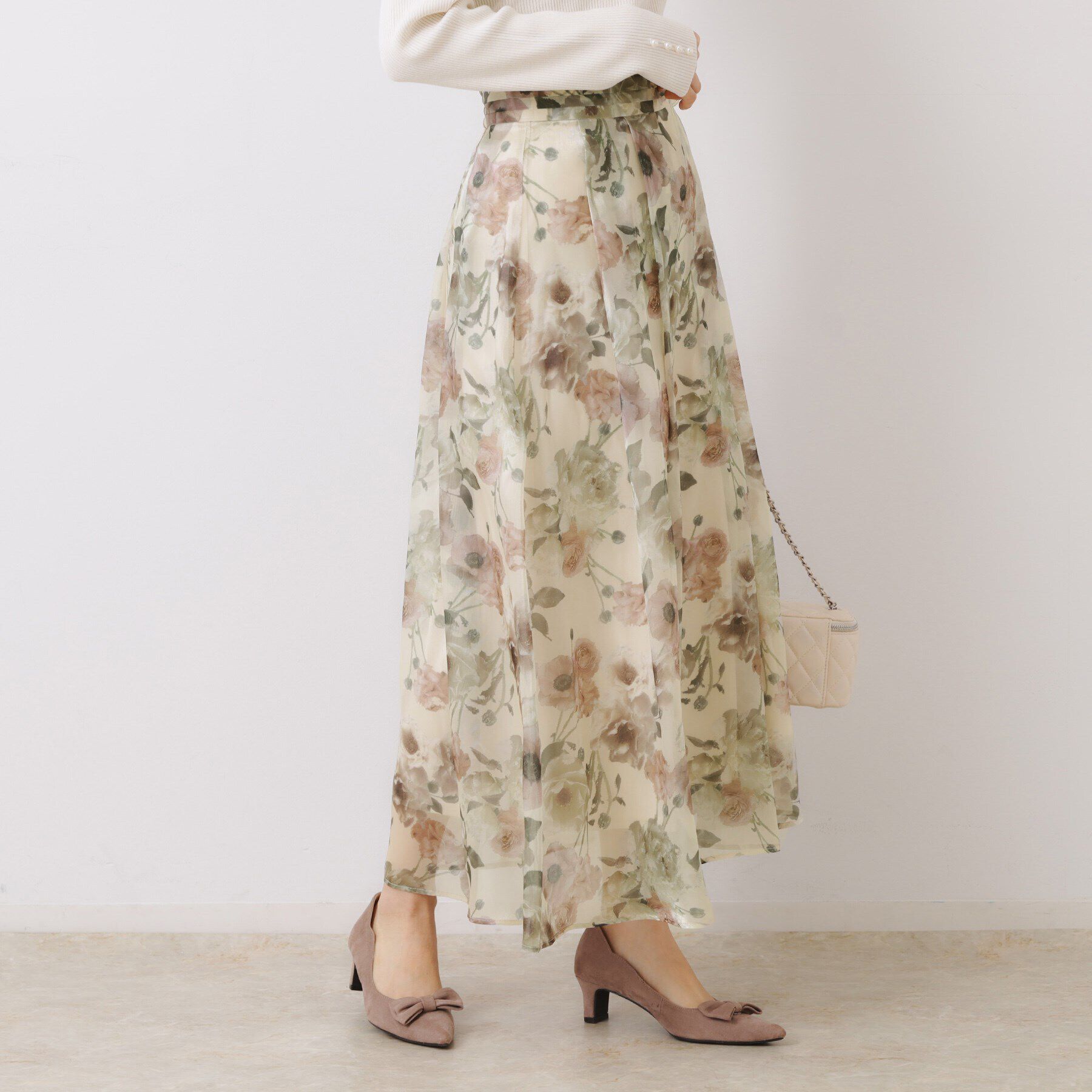 Couture broach「【大人可愛い・きれいめ】Springオーガンフルールスカート」|スカート|