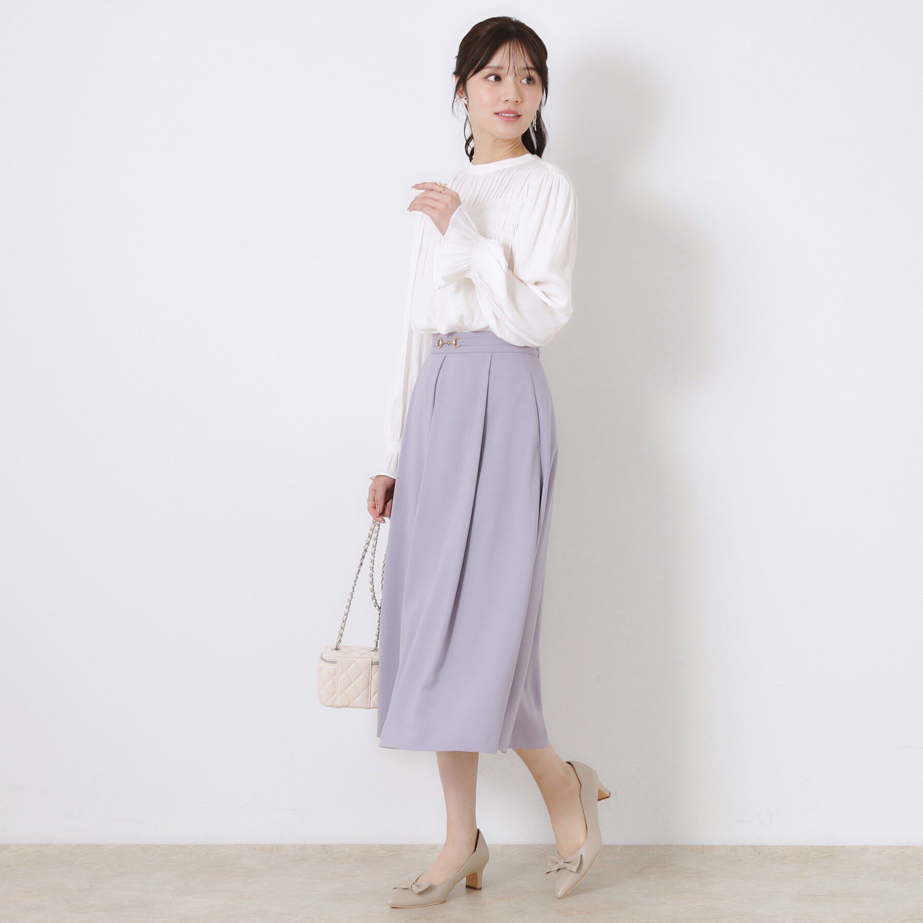 Couture broach「【きれいめ・美脚効果・通勤】ネオシャンブルビットスカート」|スカート|