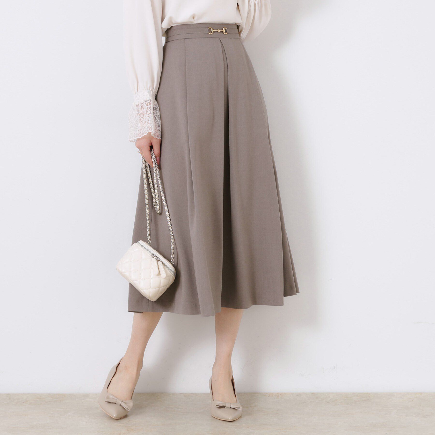 Couture broach「【きれいめ・美脚効果・通勤】ネオシャンブルビットスカート」|スカート|