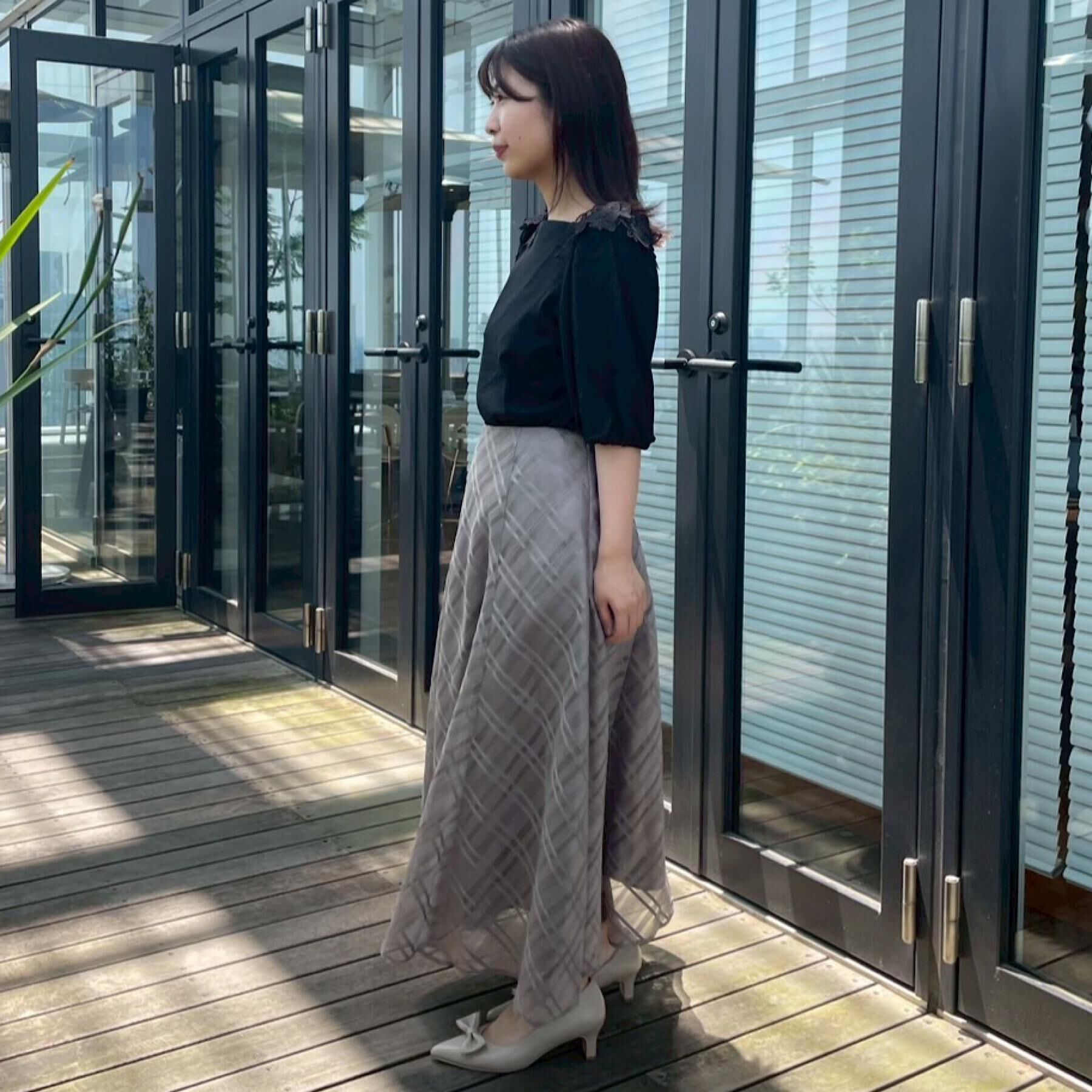 Couture broach「【マシンウォッシャブル・UVケア・接触冷感】ラグランレースドッキングカットソー」|Tシャツ・カットソー|