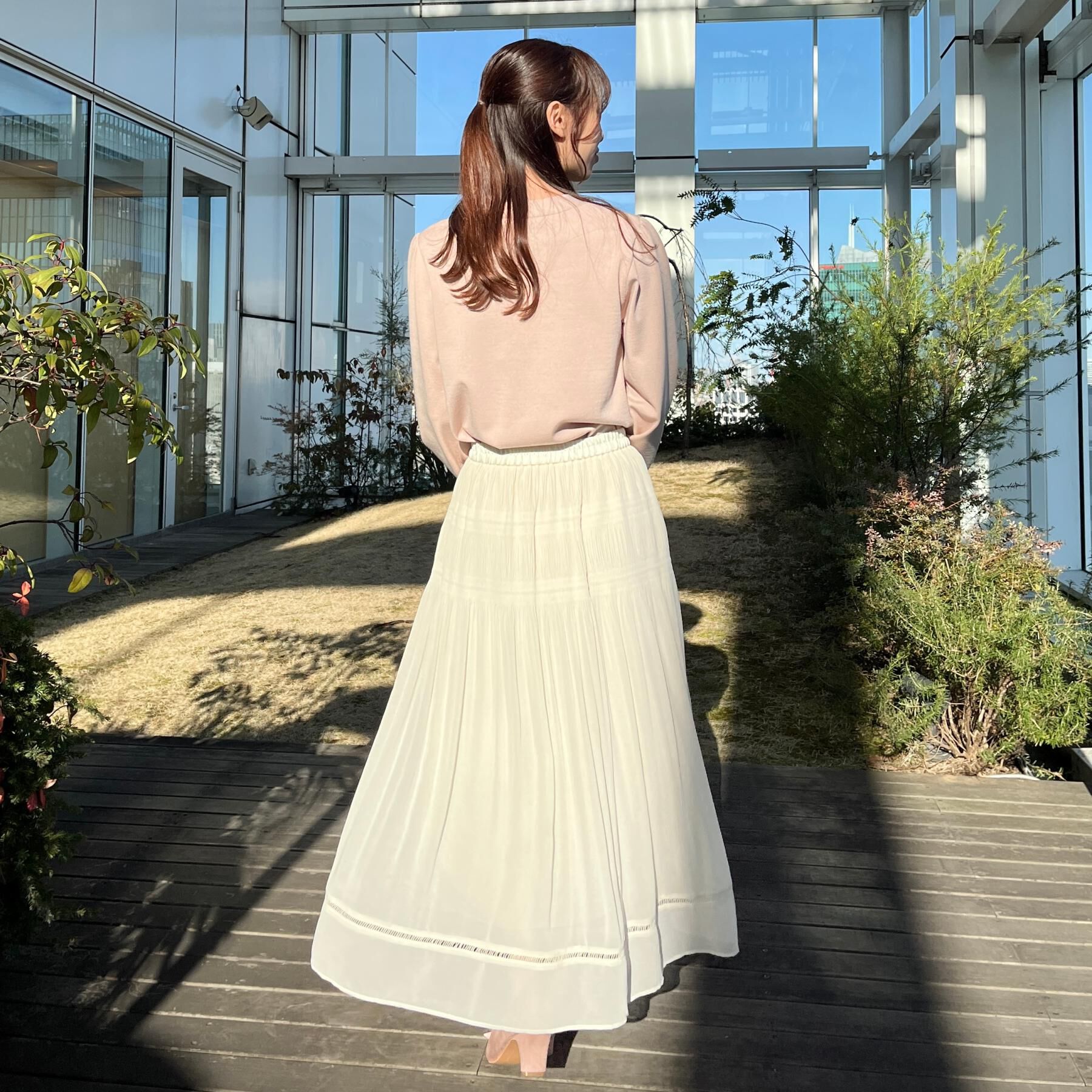 Couture broach「【洗える・着映え】オーガンジーリボンタイ ニット」|ニット・セーター|