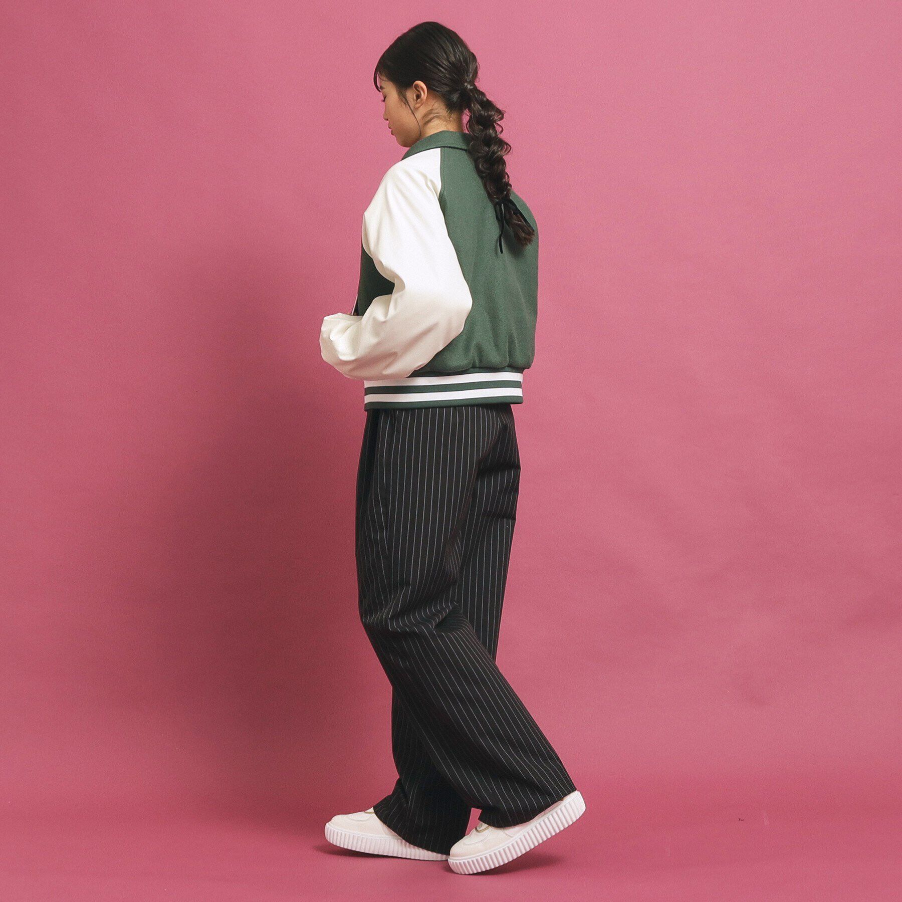 PINK-latte「短丈！スタジャン」|ブルゾン・スタジャン|