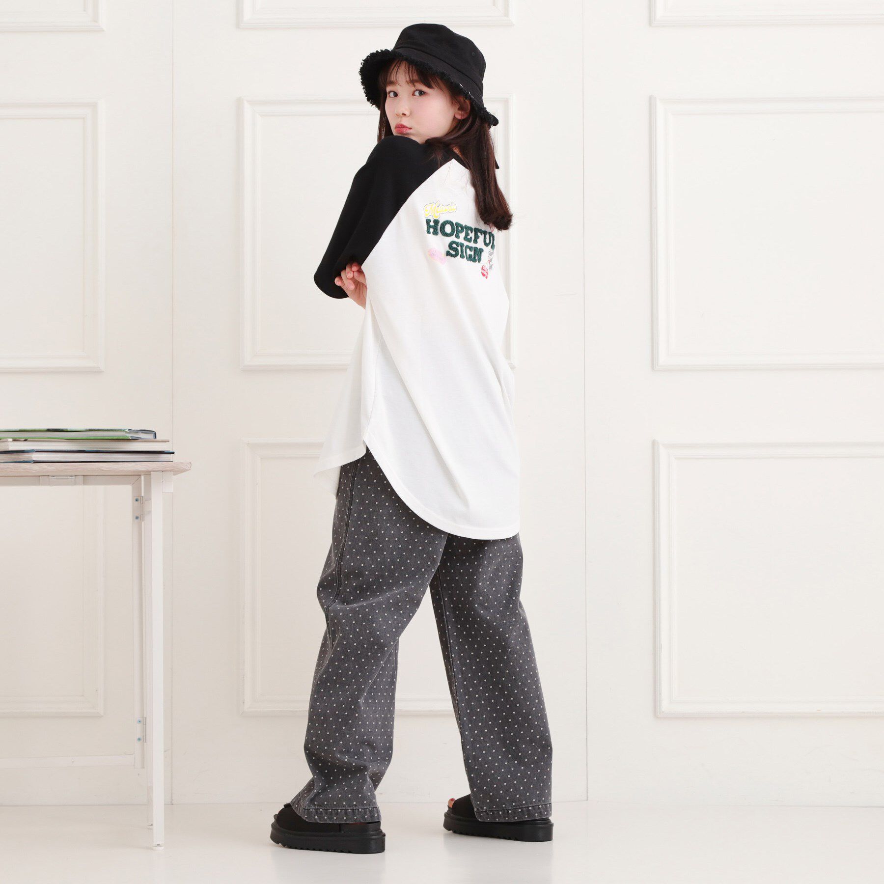 PINK-latte「ドット柄デニムパンツ」|その他|