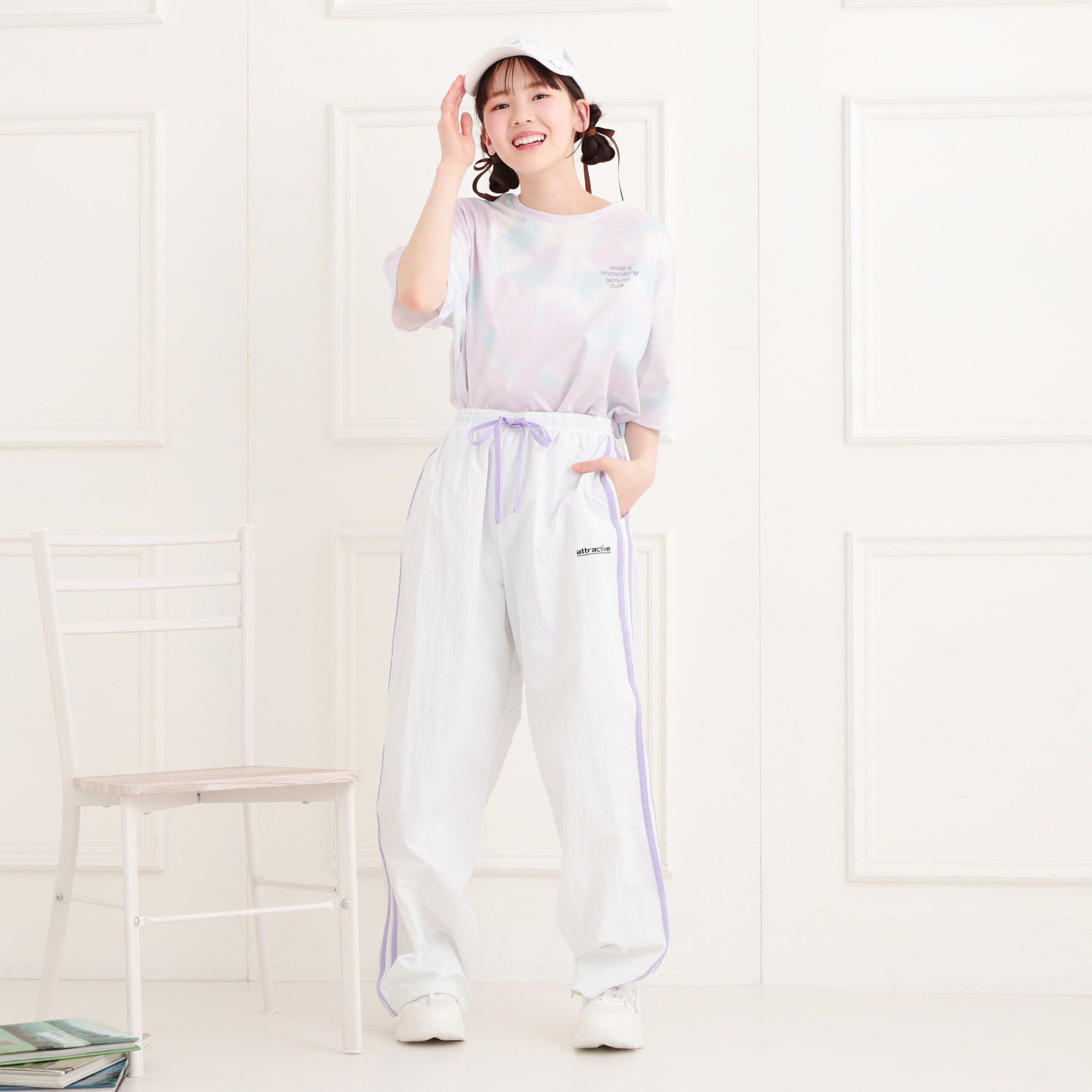 PINK-latte「ナイロンライントラックパンツ」|その他|