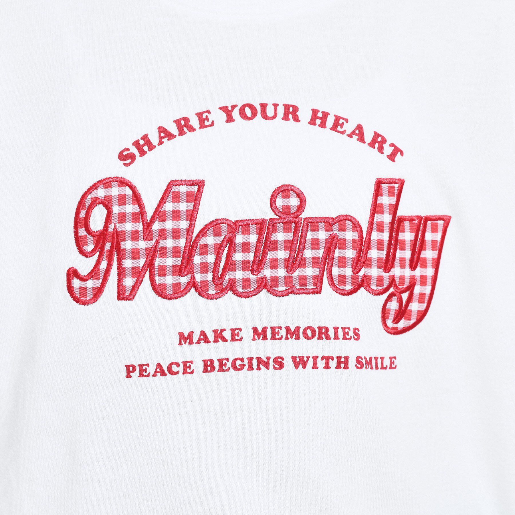 PINK-latte「ギンガムアップリケTシャツ」|Tシャツ・カットソー|