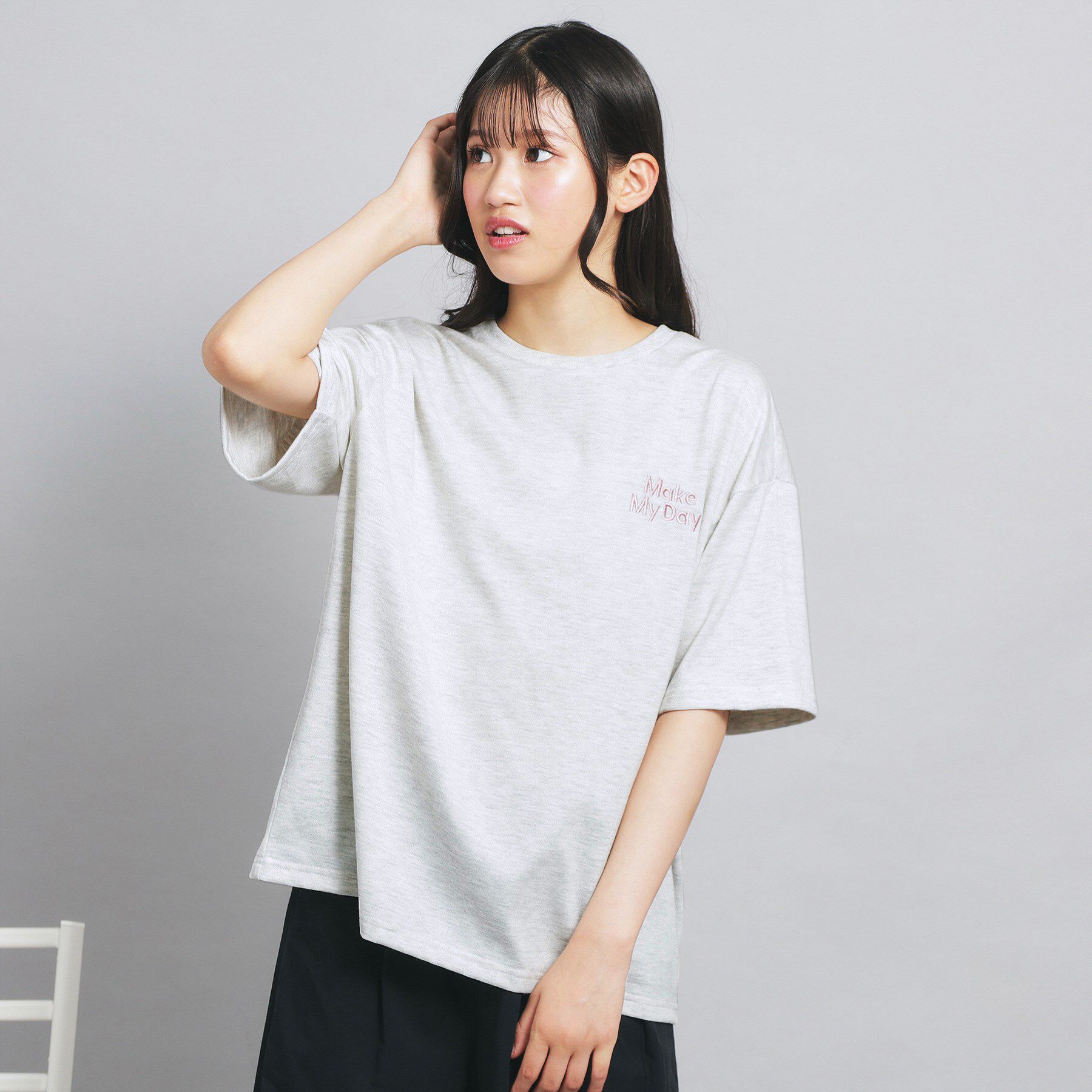 PINK-latte「くまいっぱいビッグTシャツ」|Tシャツ・カットソー|