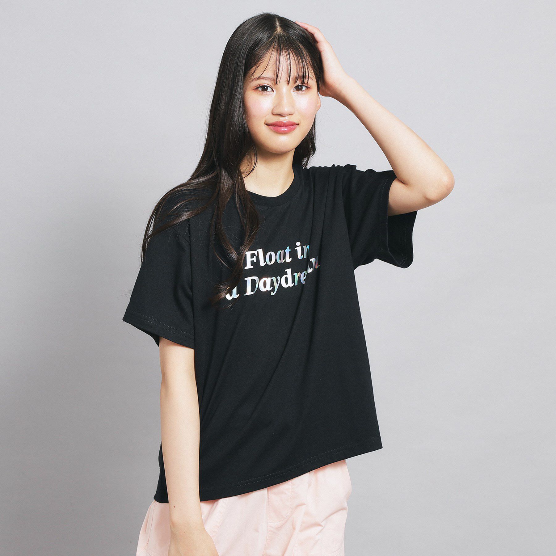 PINK-latte「オーロラプリントハートあきTシャツ」|Tシャツ・カットソー|