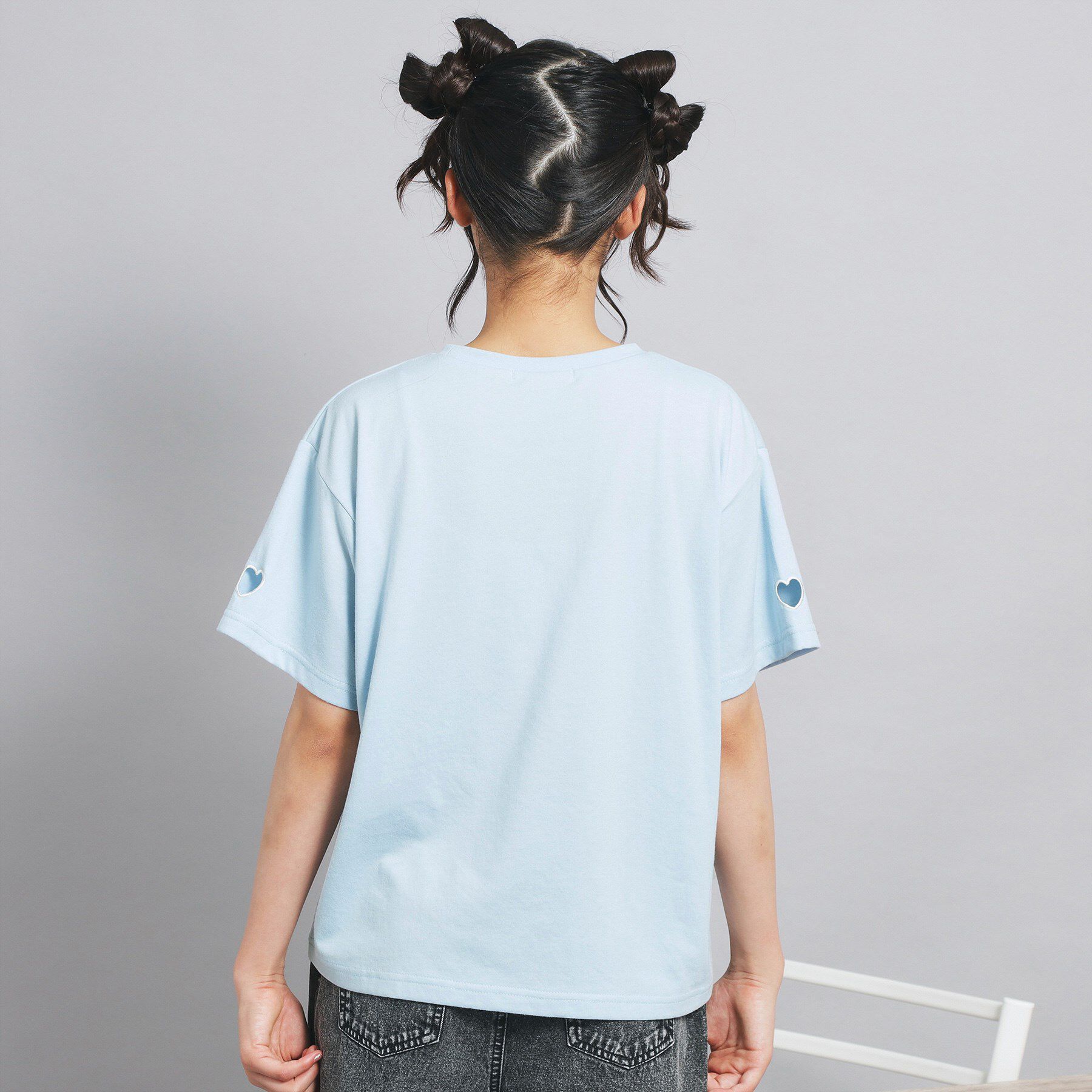 PINK-latte「オーロラプリントハートあきTシャツ」|Tシャツ・カットソー|