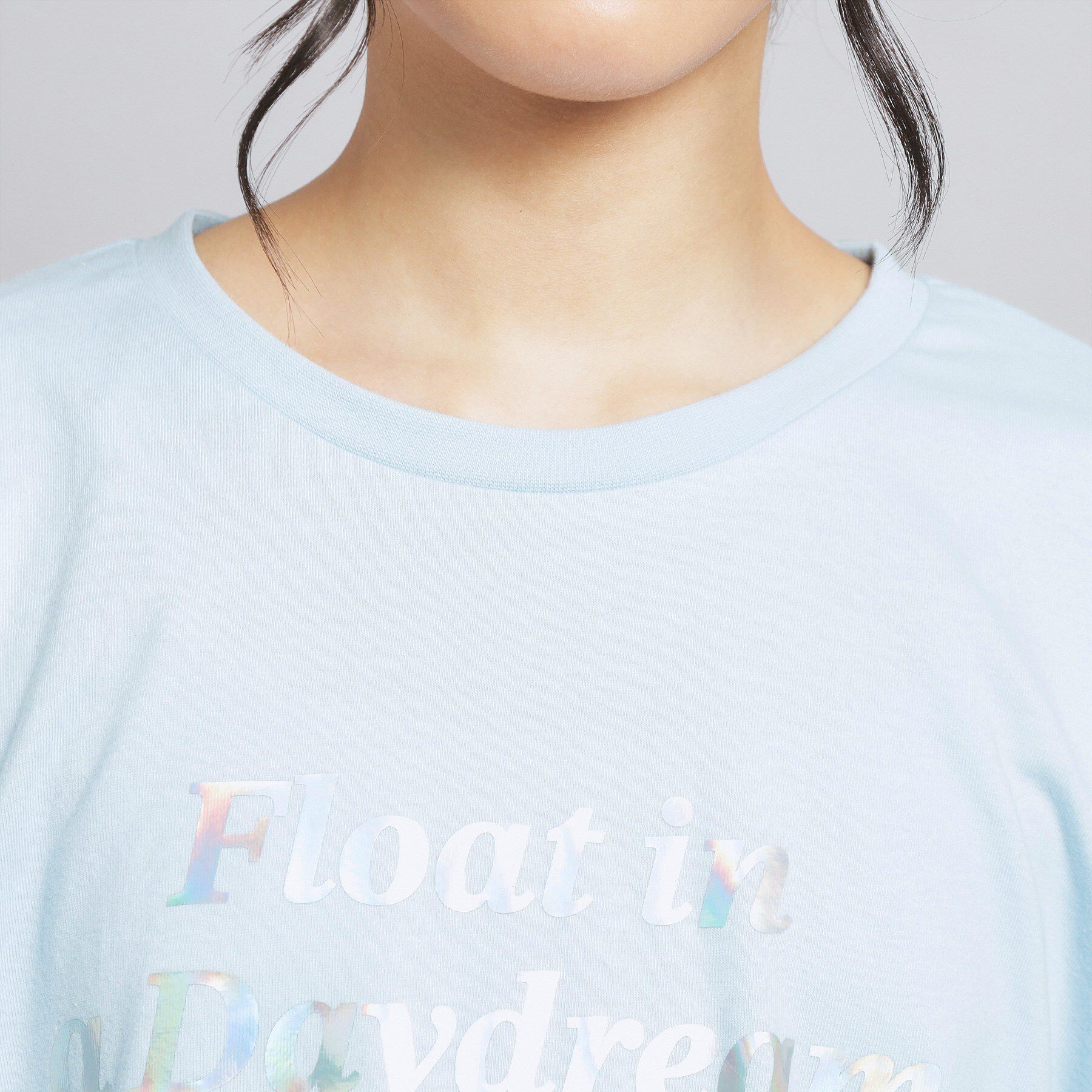 PINK-latte「オーロラプリントハートあきTシャツ」|Tシャツ・カットソー|