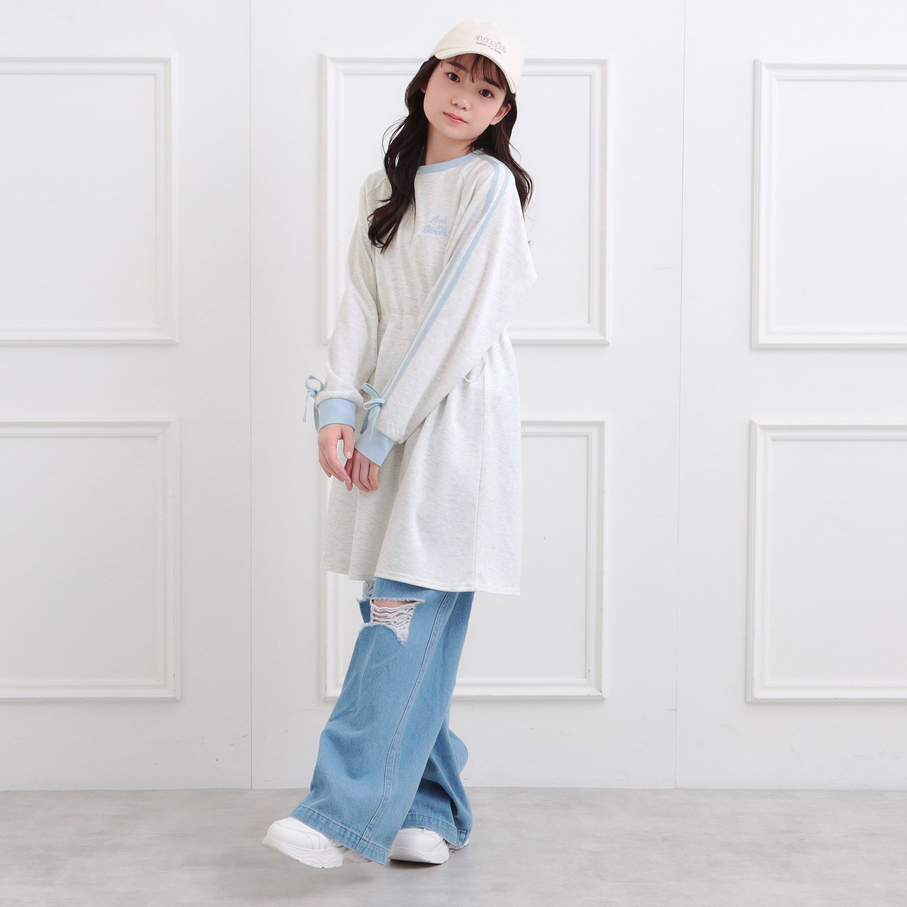 PINK-latte「ポンチドロストワンピース」|ワンピース|