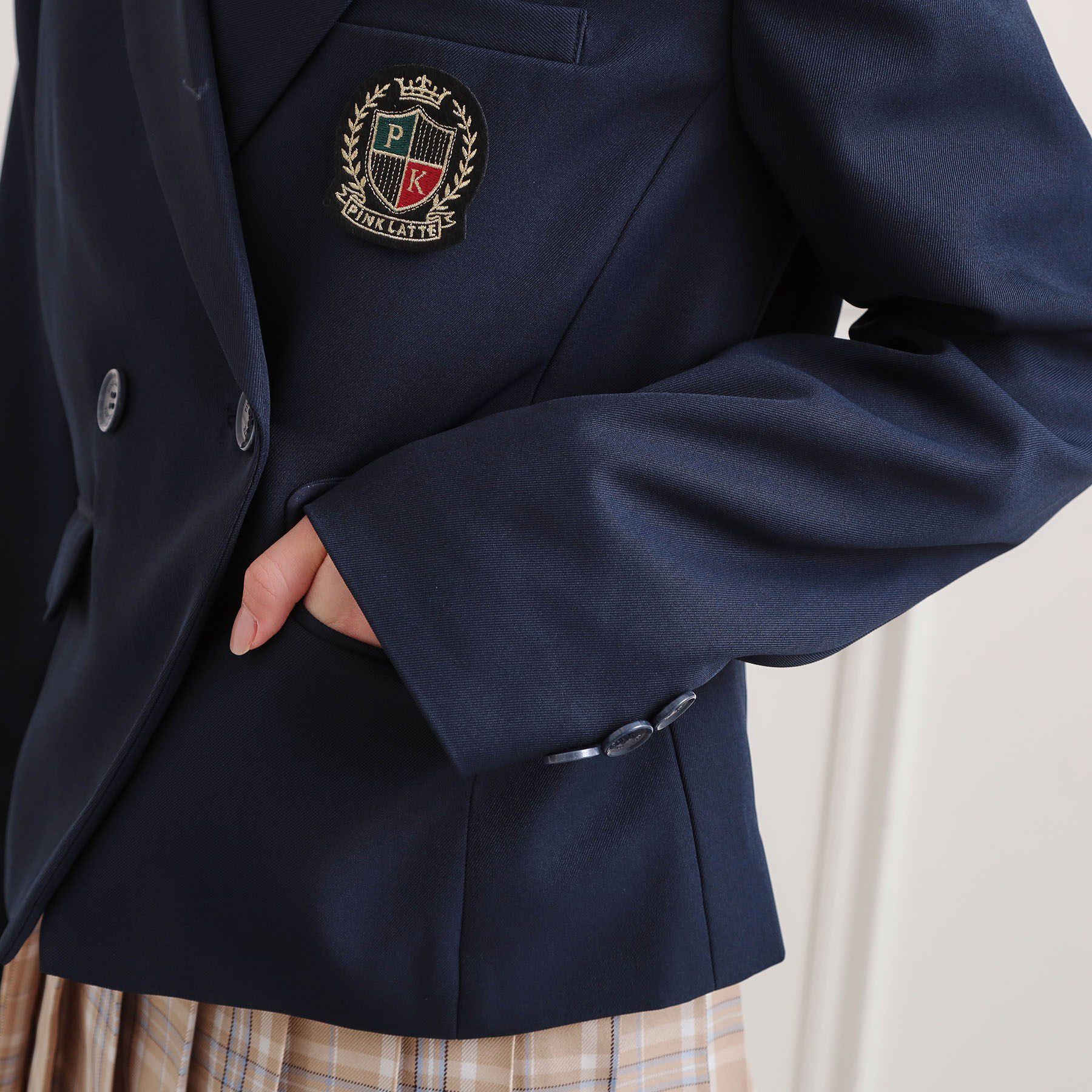 PINK-latte「【2026年入卒・セレモニー・卒服】クロップドダブルジャケット」|その他|