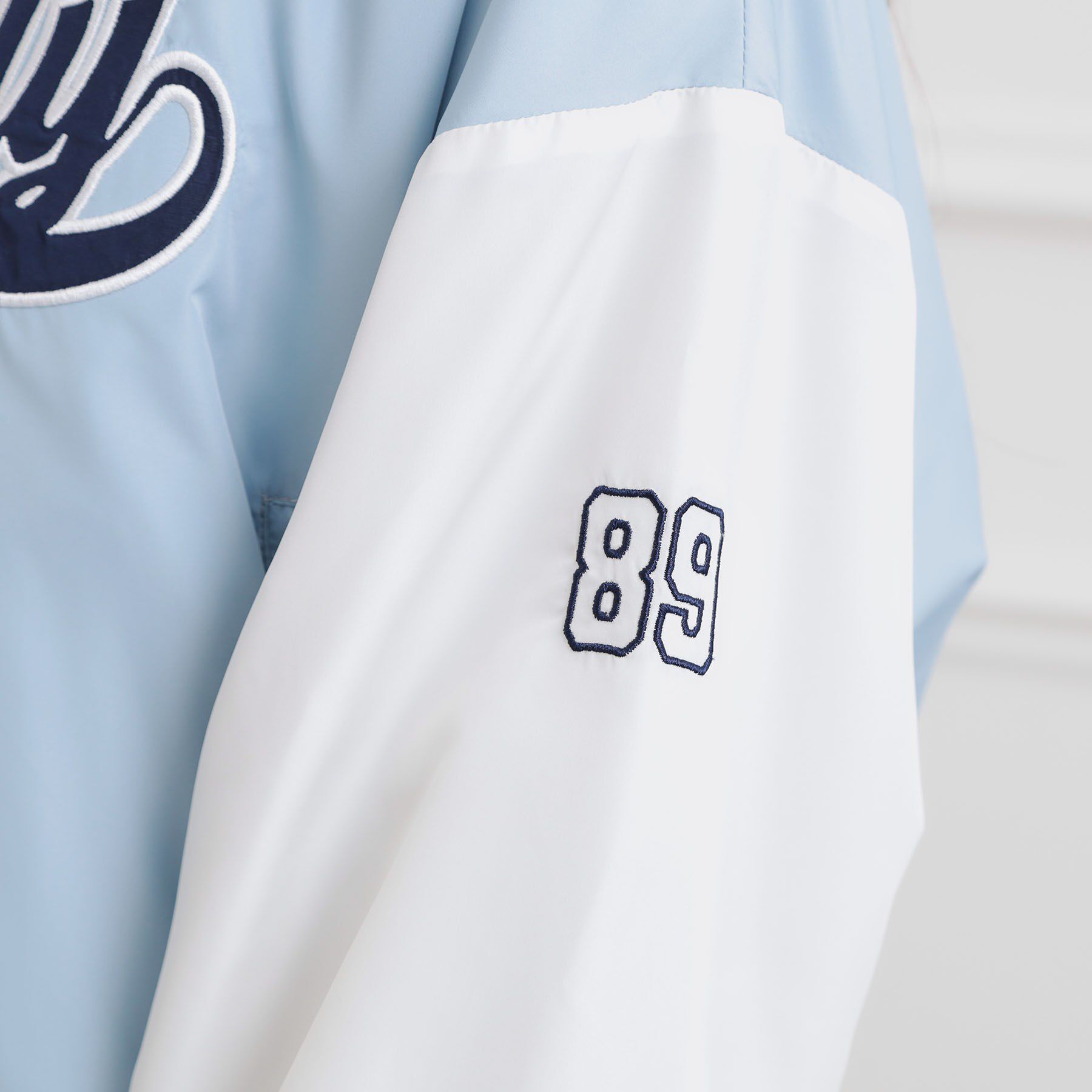 PINK-latte「ロゴアップリケスタジャン」|ブルゾン・スタジャン|