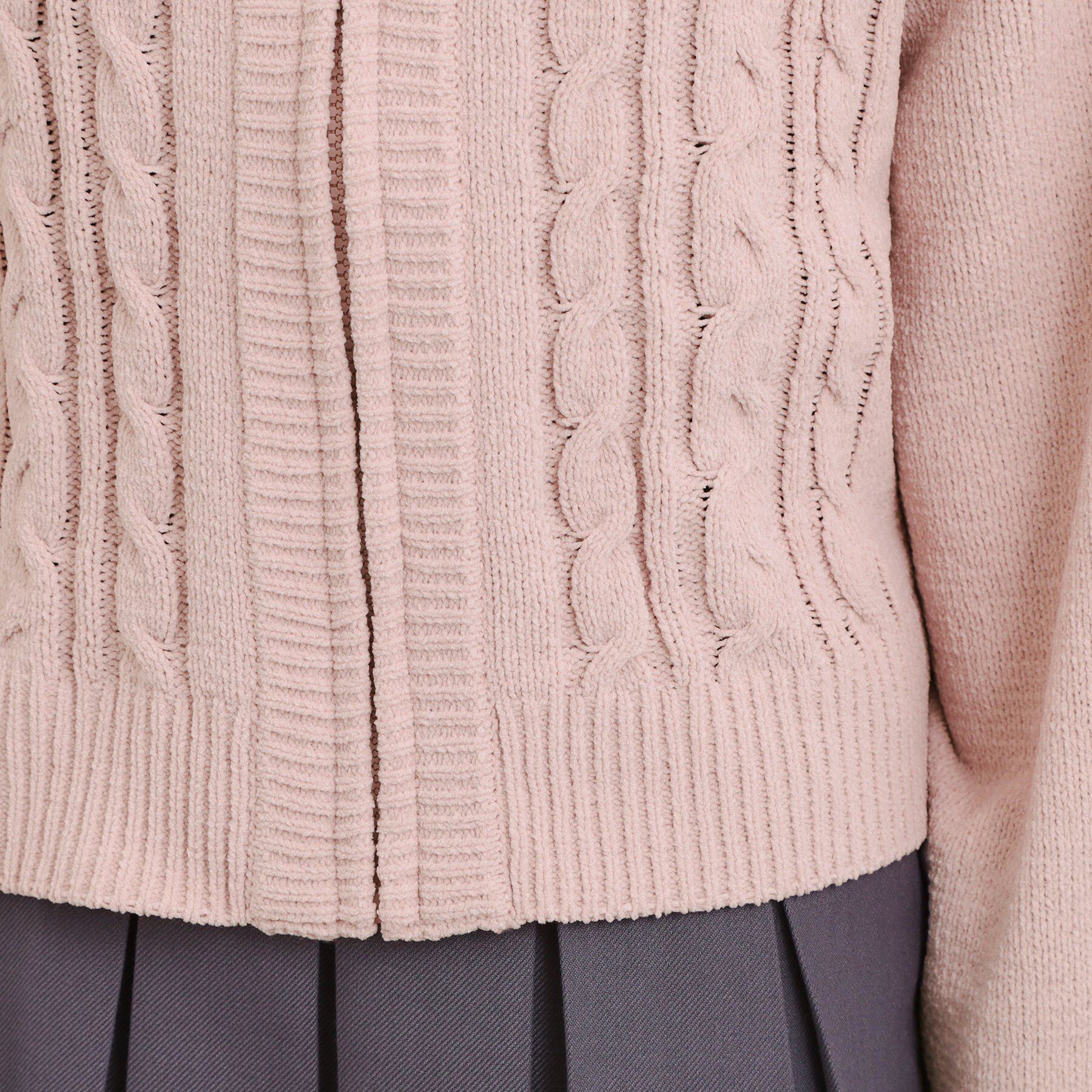 PINK-latte「モールニットケーブルカーディガン」|カーディガン|