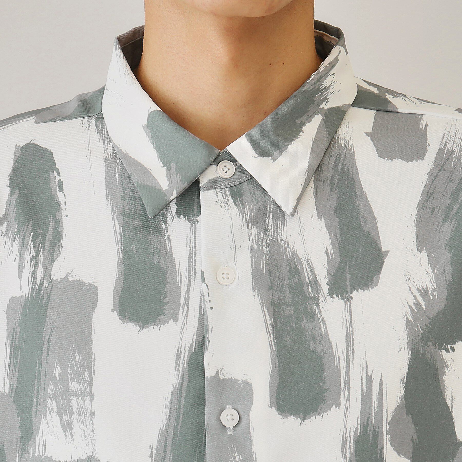 THE SHOP TK「【10色展開】プリントデザインシャツ チェック／ブロッキング／マーブル／ブラシアート」|シャツ・ブラウス|