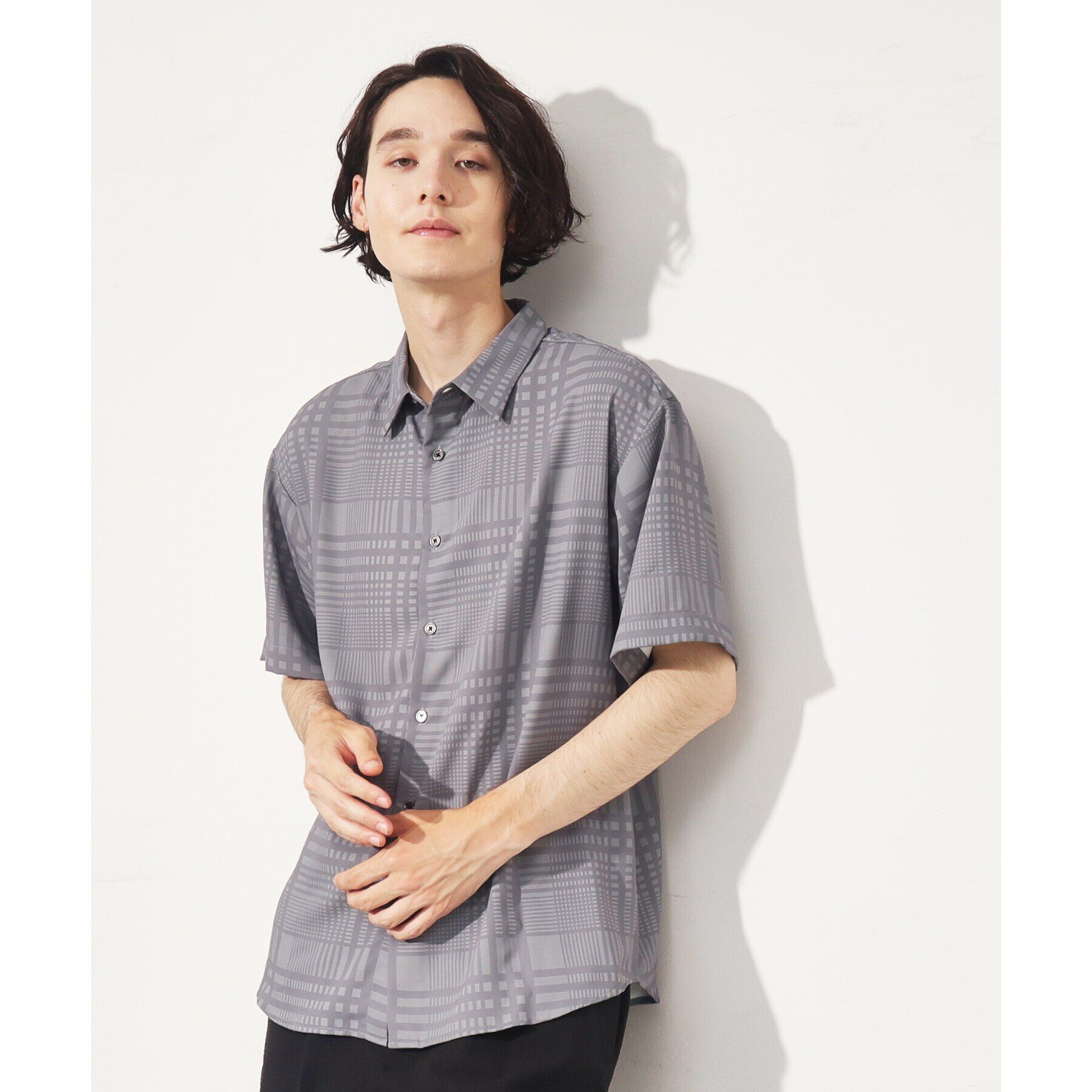 THE SHOP TK「【10色展開】プリントデザインシャツ チェック／ブロッキング／マーブル／ブラシアート」|シャツ・ブラウス|