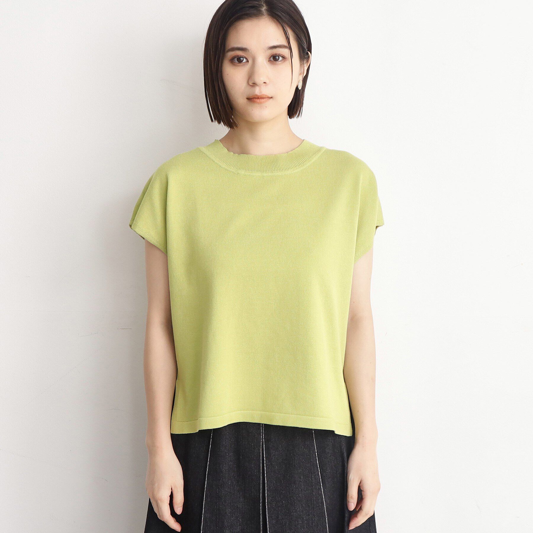 THE SHOP TK「【UVケア/さらりと柔らかい/洗える】フレンチスリーブニットTEE」|ニット・セーター|