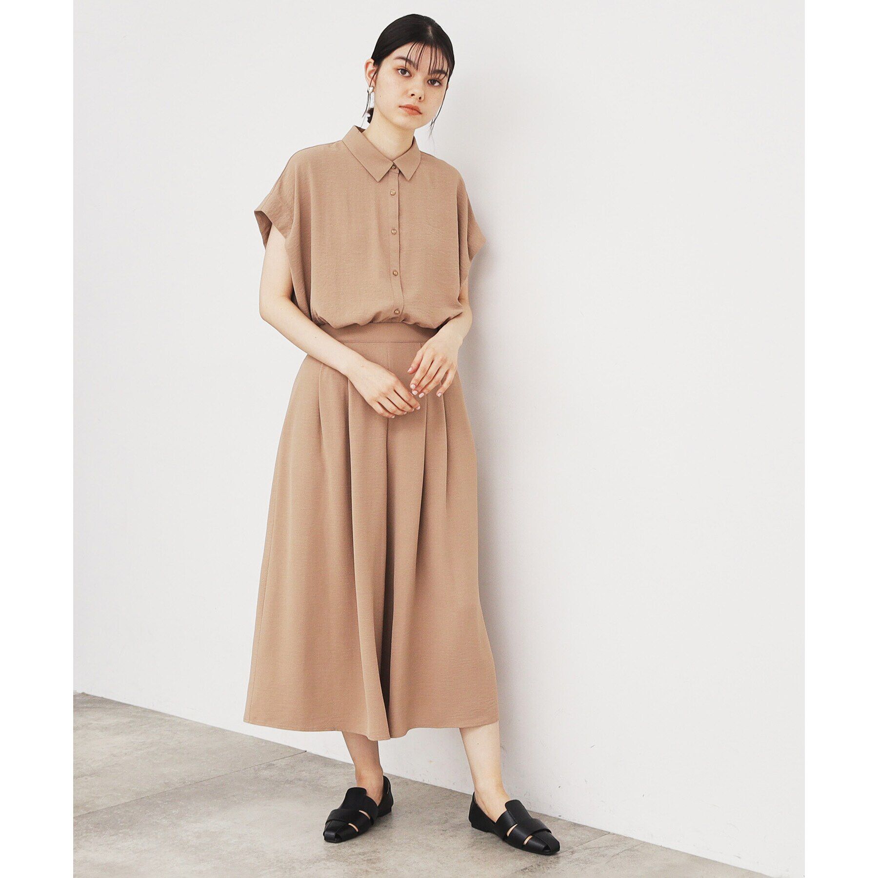 THE SHOP TK「【涼しい！/シワになりにくい/吸水速乾/洗える】フレアスカートパンツ」|その他|