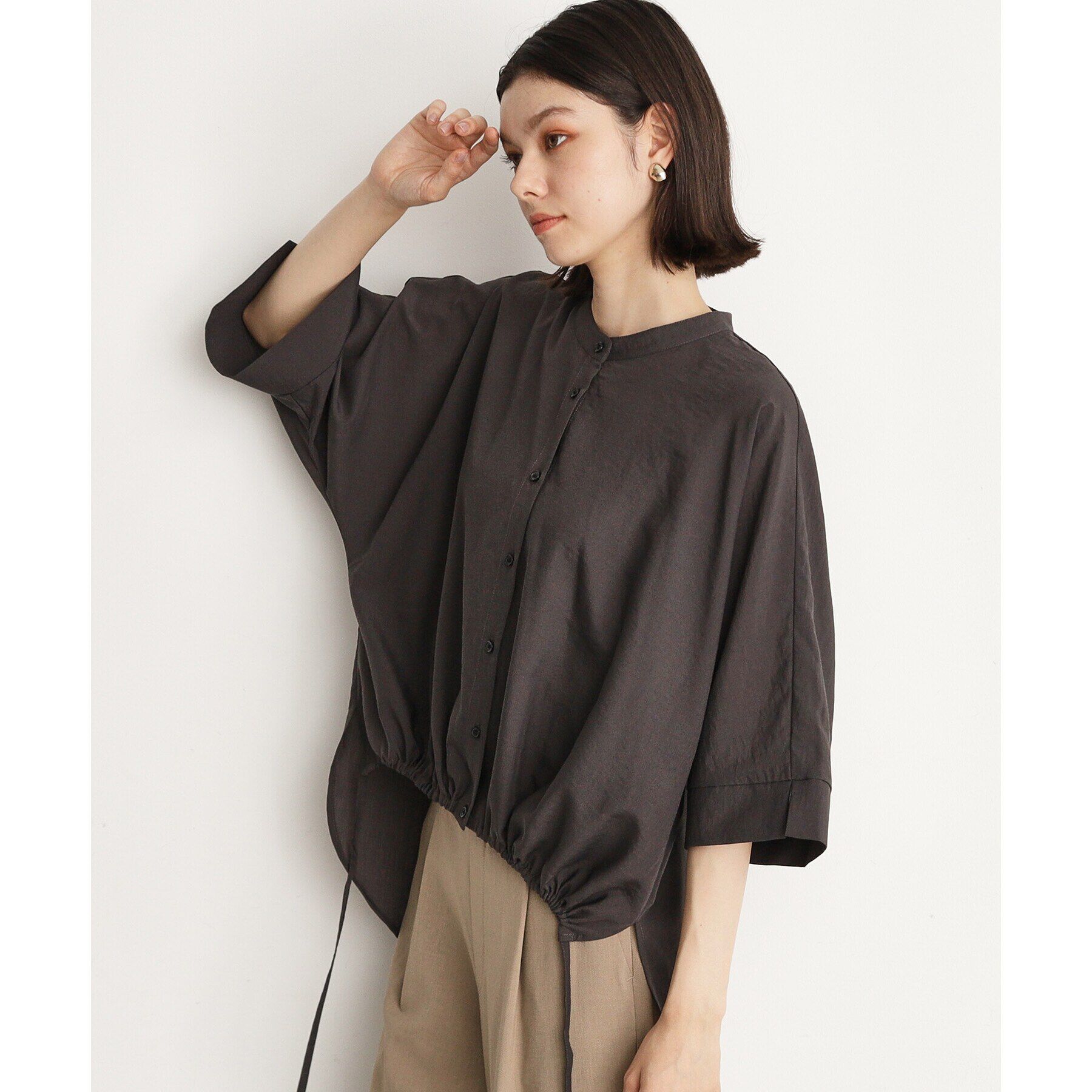 THE SHOP TK「【魅せる体形カバー服】ドロストドルマンブラウス/洗える」|シャツ・ブラウス|