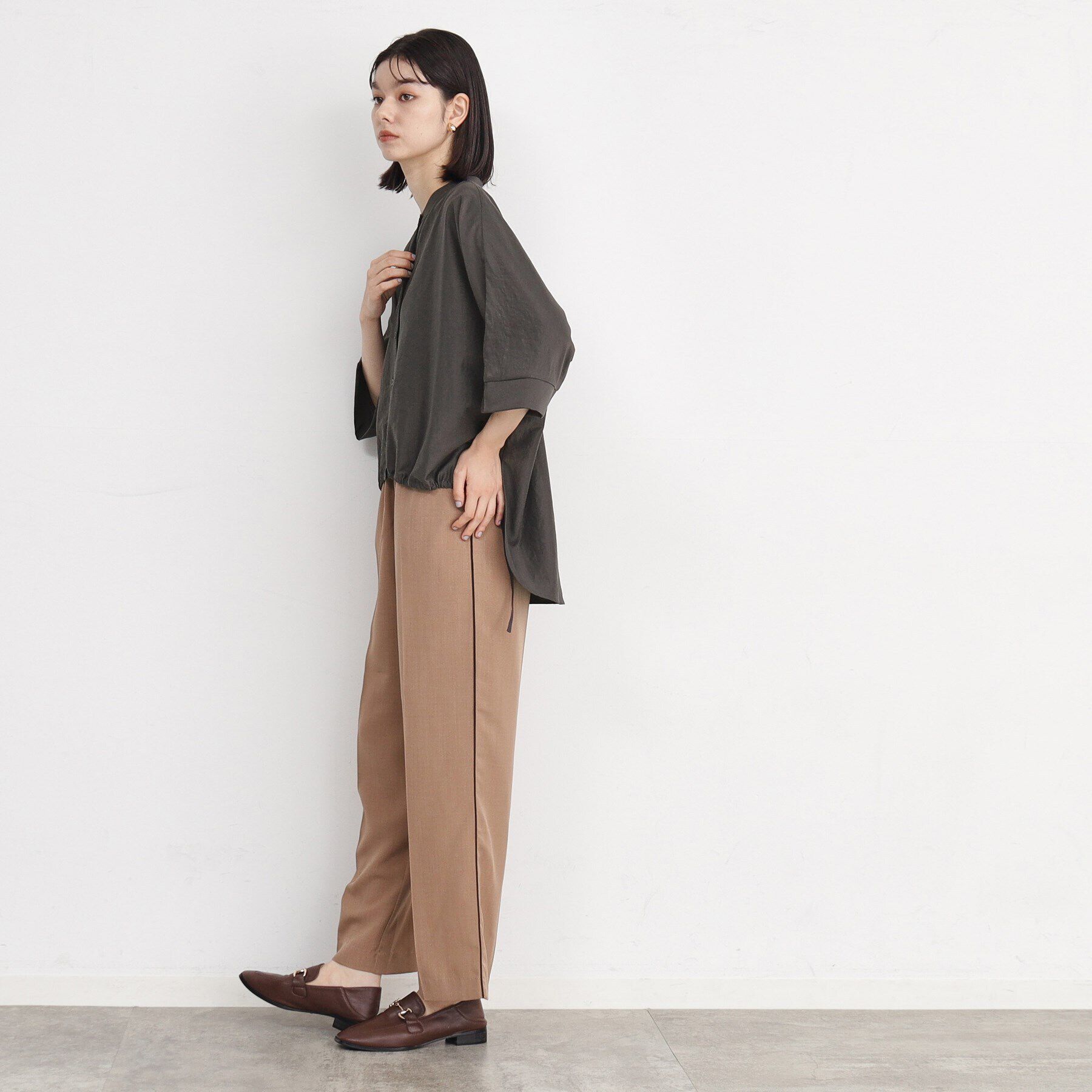 THE SHOP TK「【魅せる体形カバー服】ドロストドルマンブラウス/洗える」|シャツ・ブラウス|