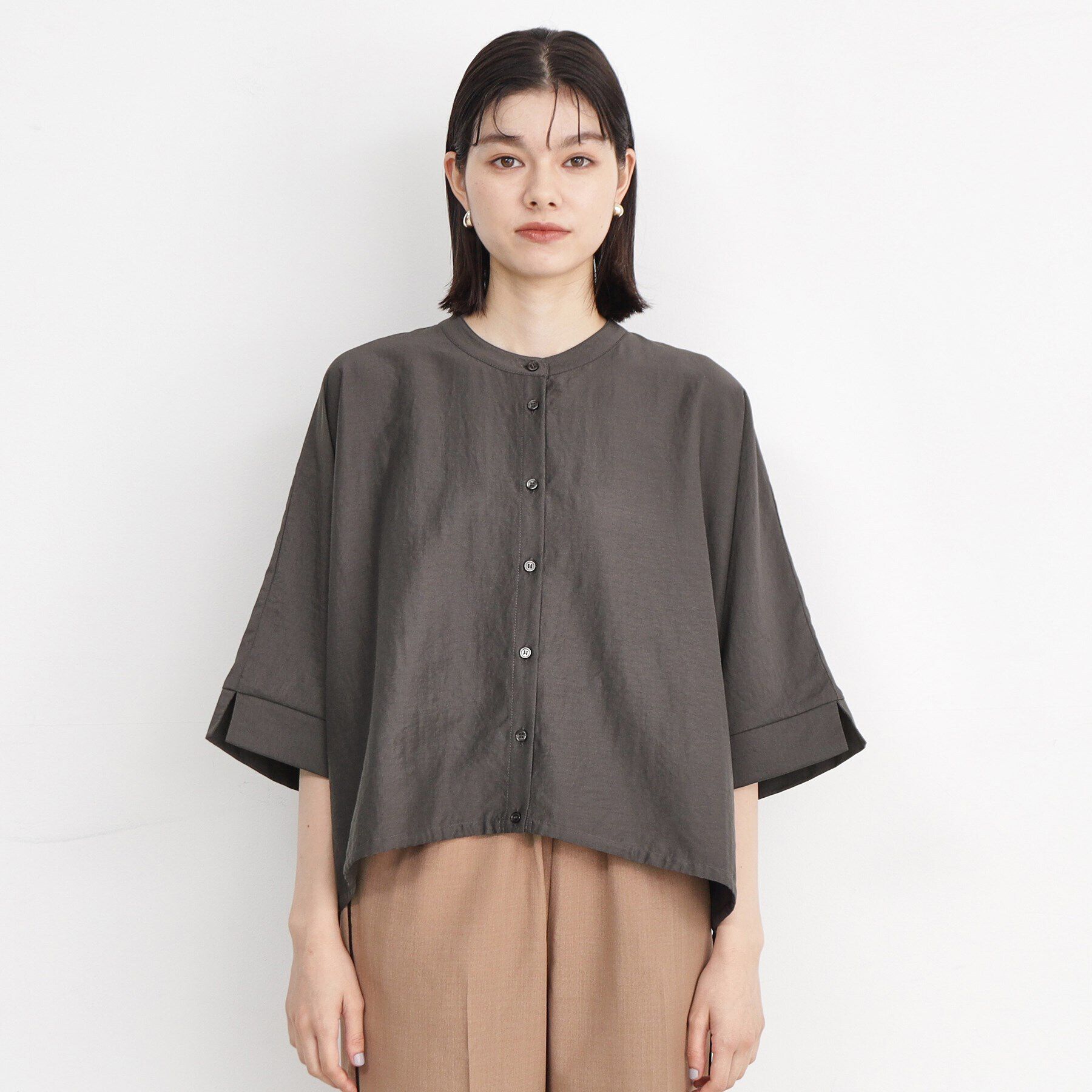 THE SHOP TK「【魅せる体形カバー服】ドロストドルマンブラウス/洗える」|シャツ・ブラウス|