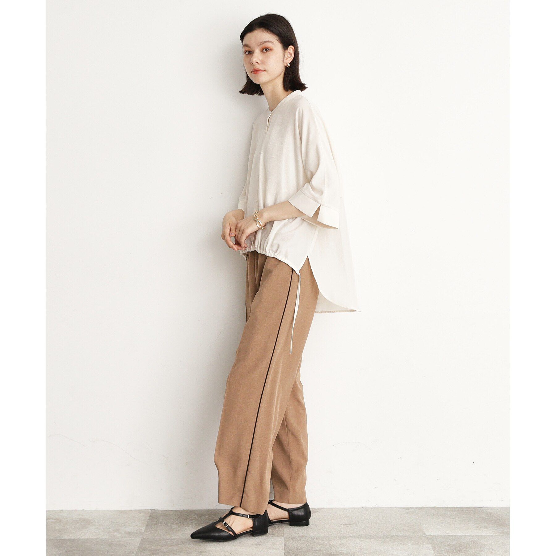 THE SHOP TK「【魅せる体形カバー服】ドロストドルマンブラウス/洗える」|シャツ・ブラウス|