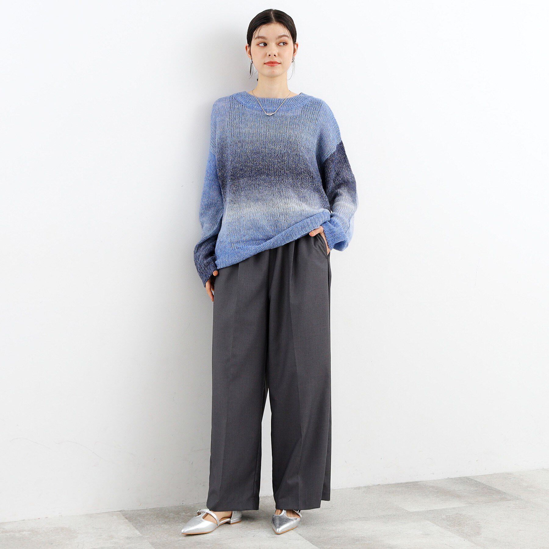 THE SHOP TK「【ヒルナンデス！で紹介】グラデーションシアーニット」|ニット・セーター|