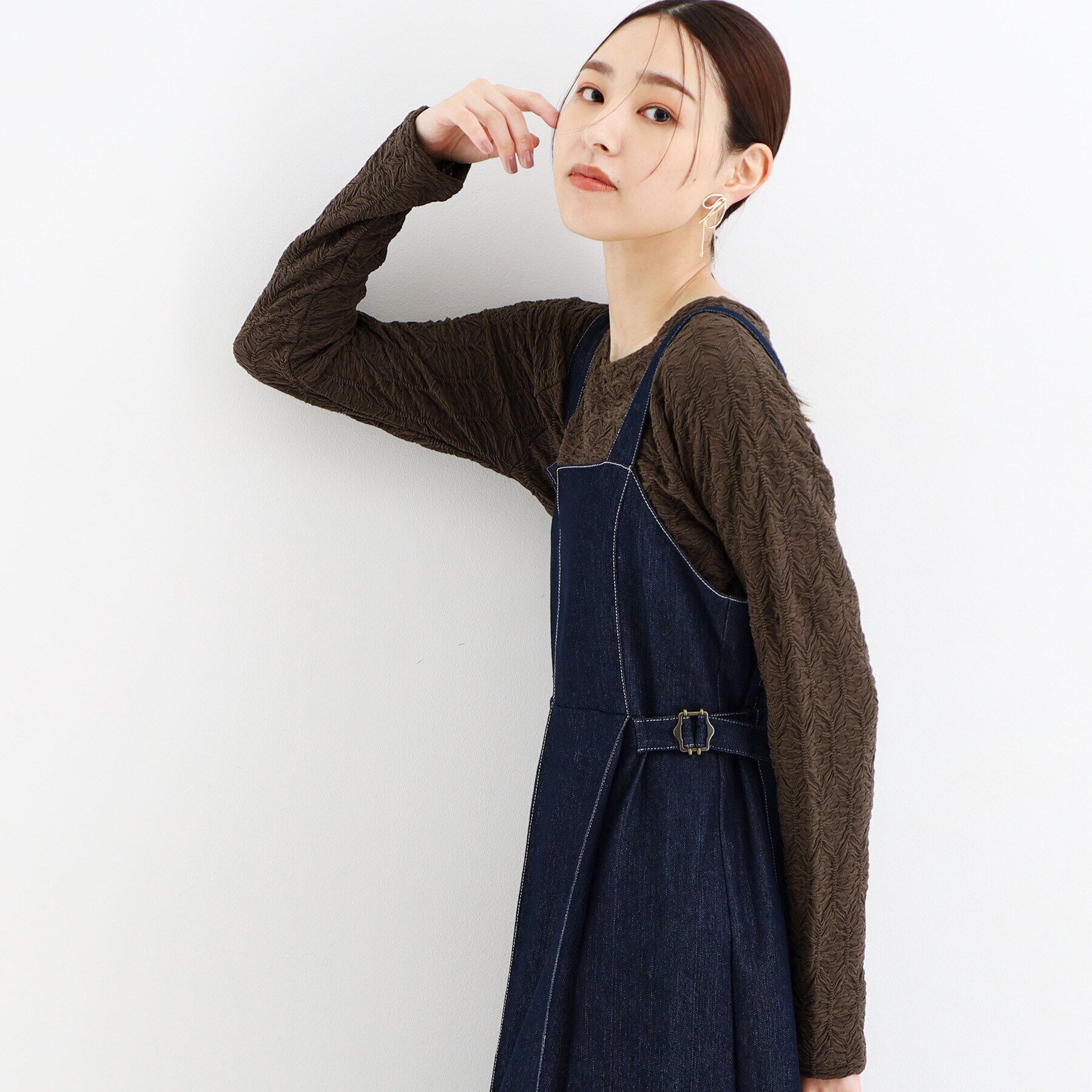 THE SHOP TK「【上品な透け感】ウェーブプルオーバー/洗濯機OK」|Tシャツ・カットソー|