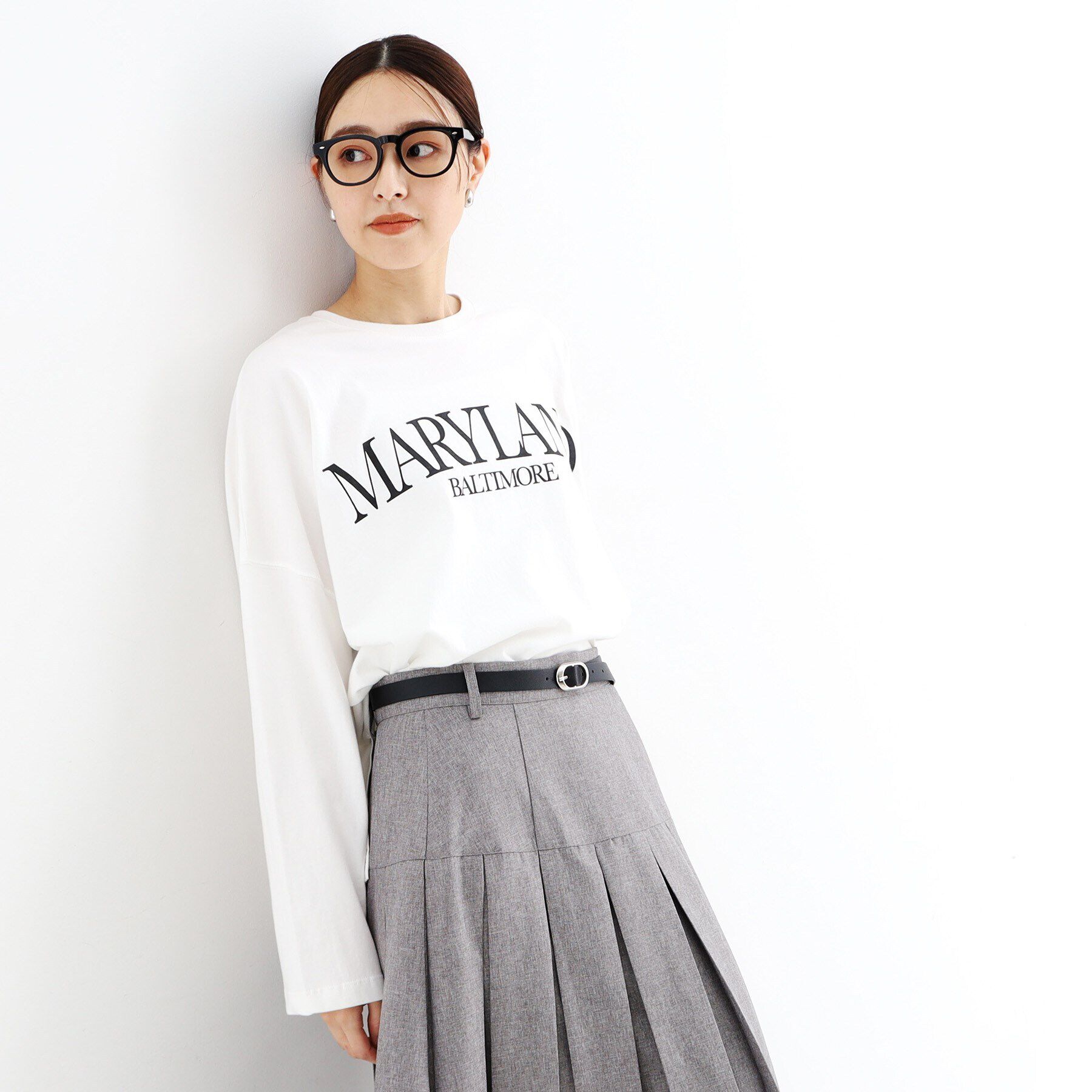 THE SHOP TK「ルーズシルエットロゴTシャツ【洗える】」|Tシャツ・カットソー|