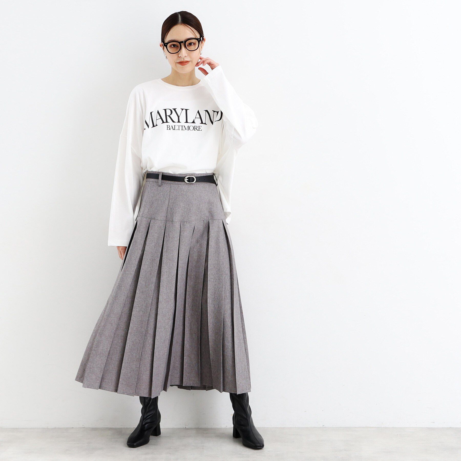 THE SHOP TK「ルーズシルエットロゴTシャツ【洗える】」|Tシャツ・カットソー|