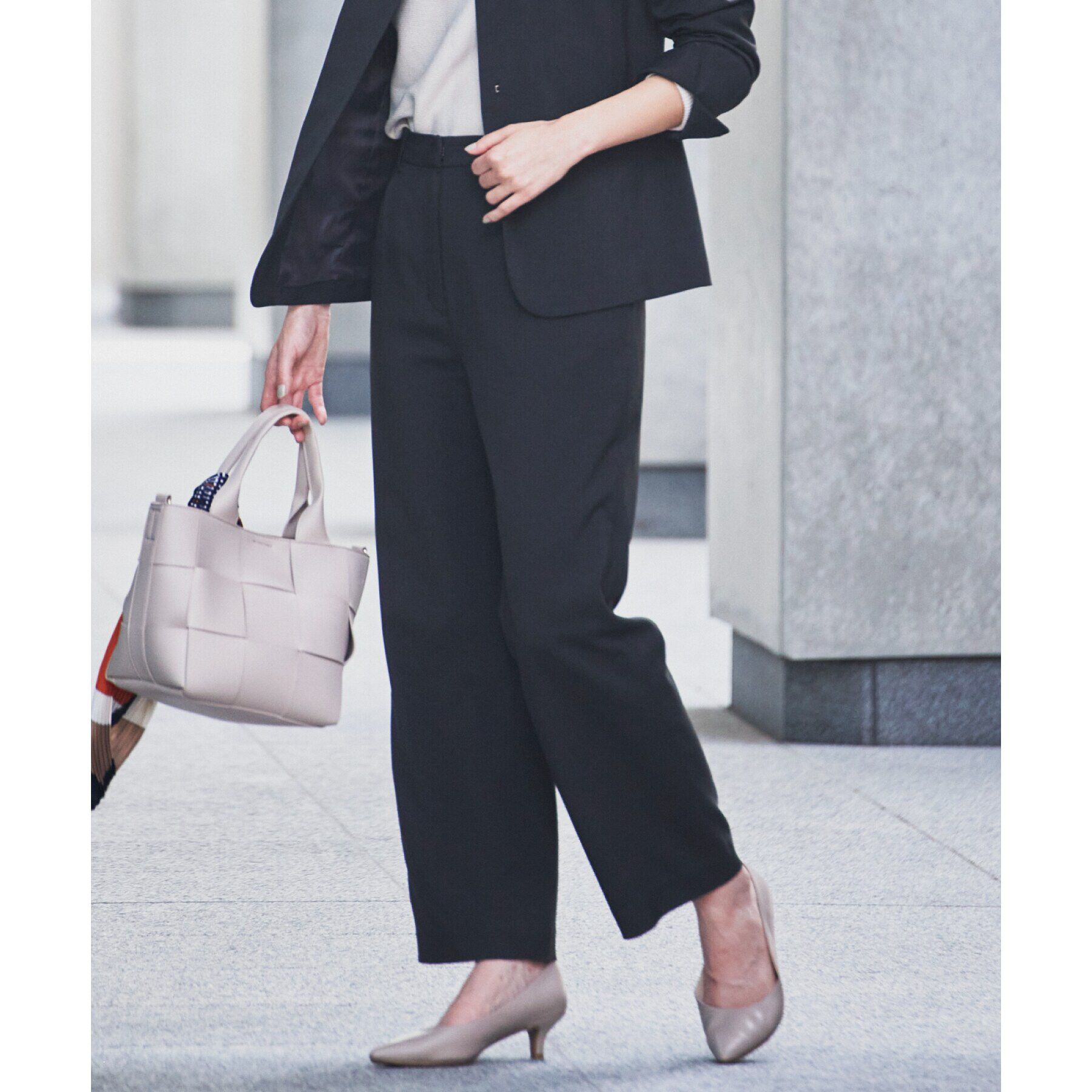 THE SHOP TK「【セットアップ可/洗える】シャークスキンストレートワイドパンツ」|その他|