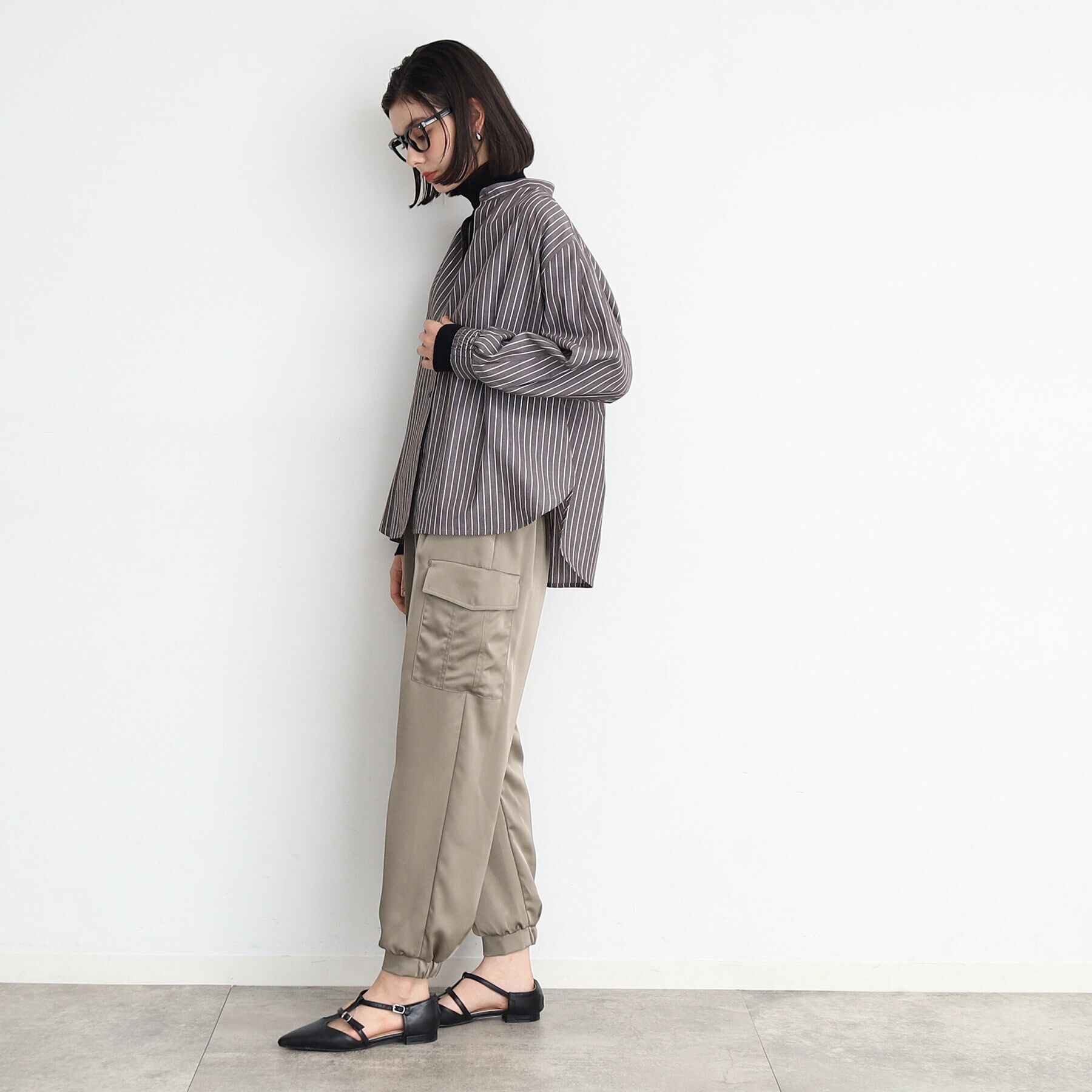 THE SHOP TK「サテンカーゴパンツ」|その他|