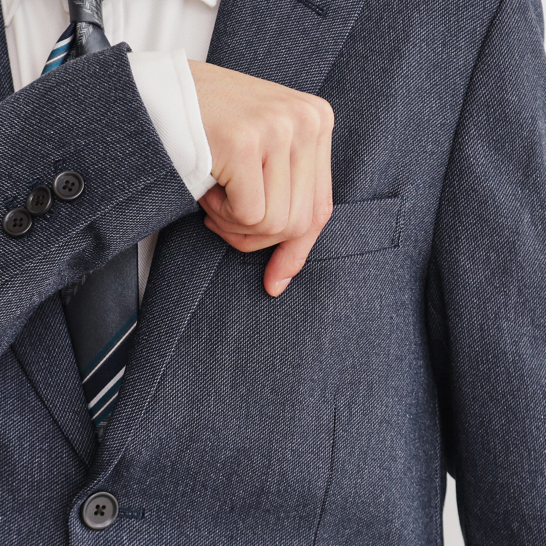 THE SHOP TK「サーモウォーカーツイルジャケット【セットアップ可/ビジネス対応/ストレッチ素材/保温性〇】」|テーラードジャケット|