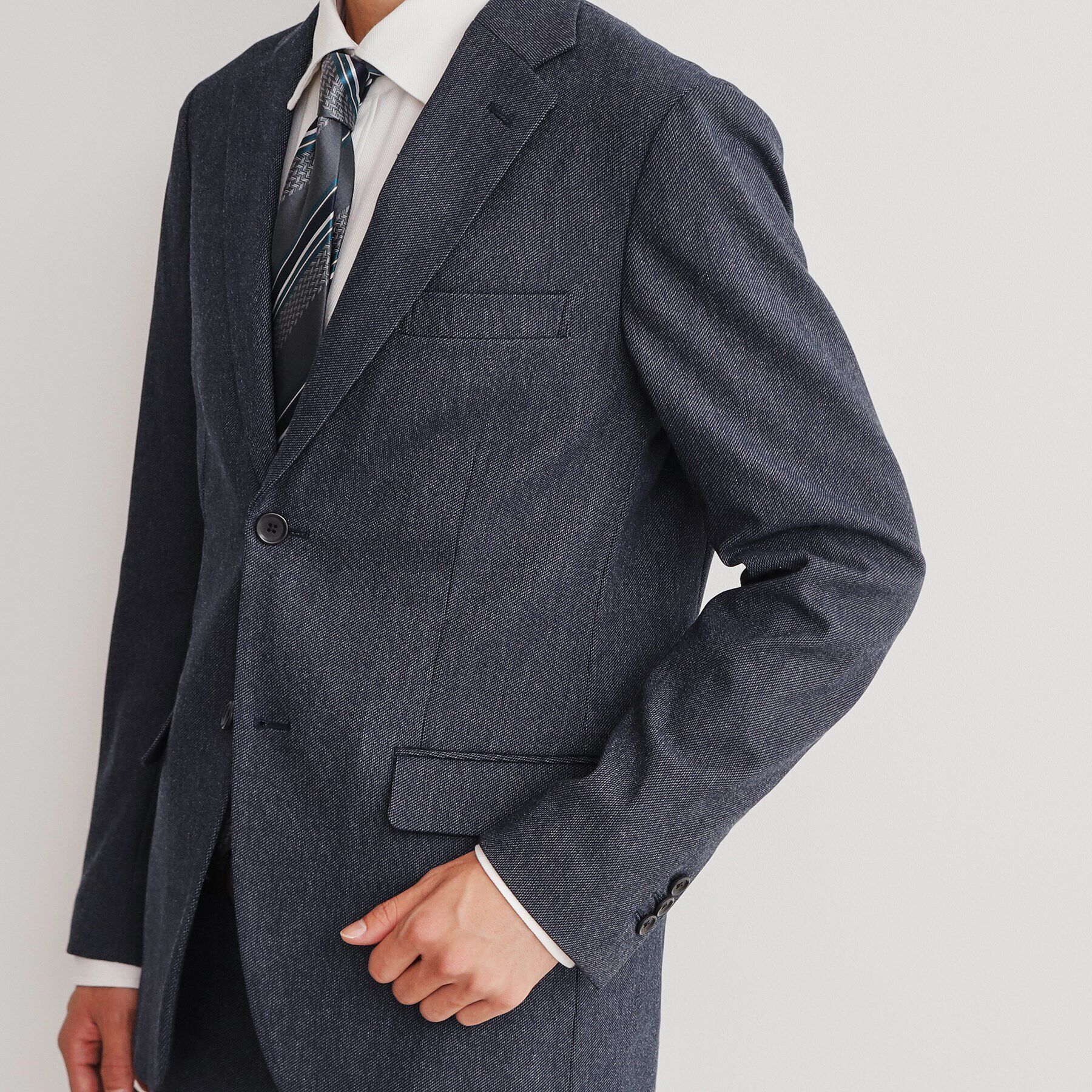 THE SHOP TK「サーモウォーカーツイルジャケット【セットアップ可/ビジネス対応/ストレッチ素材/保温性〇】」|テーラードジャケット|