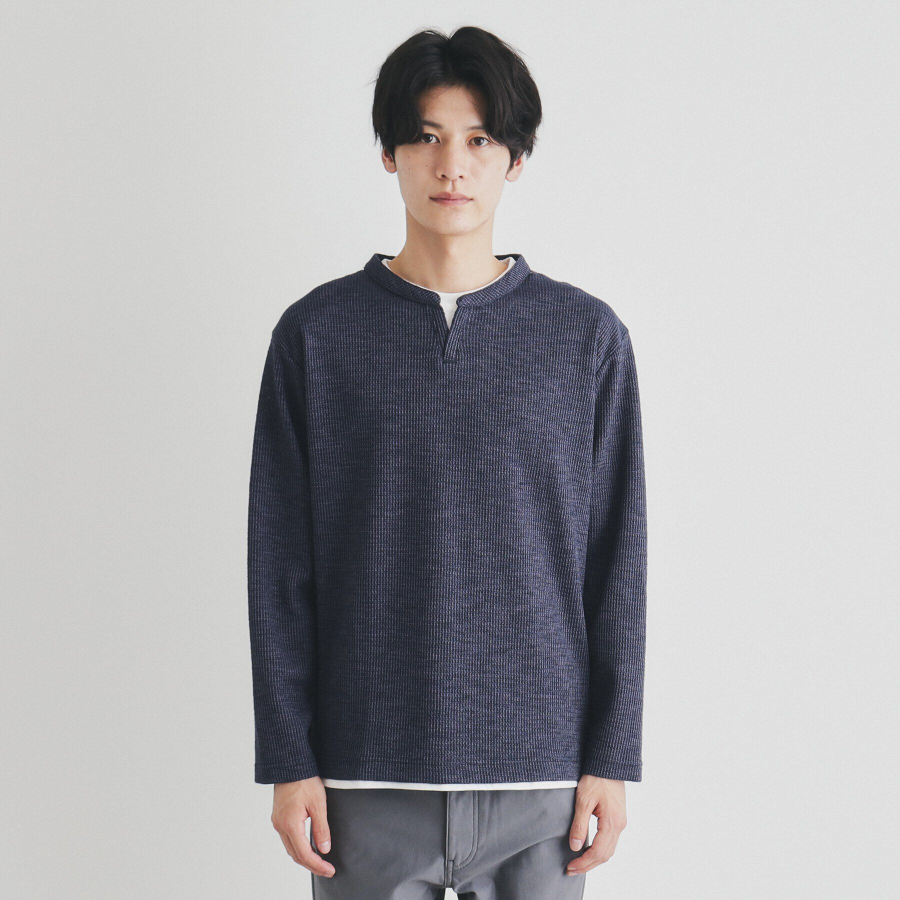 THE SHOP TK「スラブワッフルフェイクレイヤード長袖Tシャツ」|Tシャツ・カットソー|