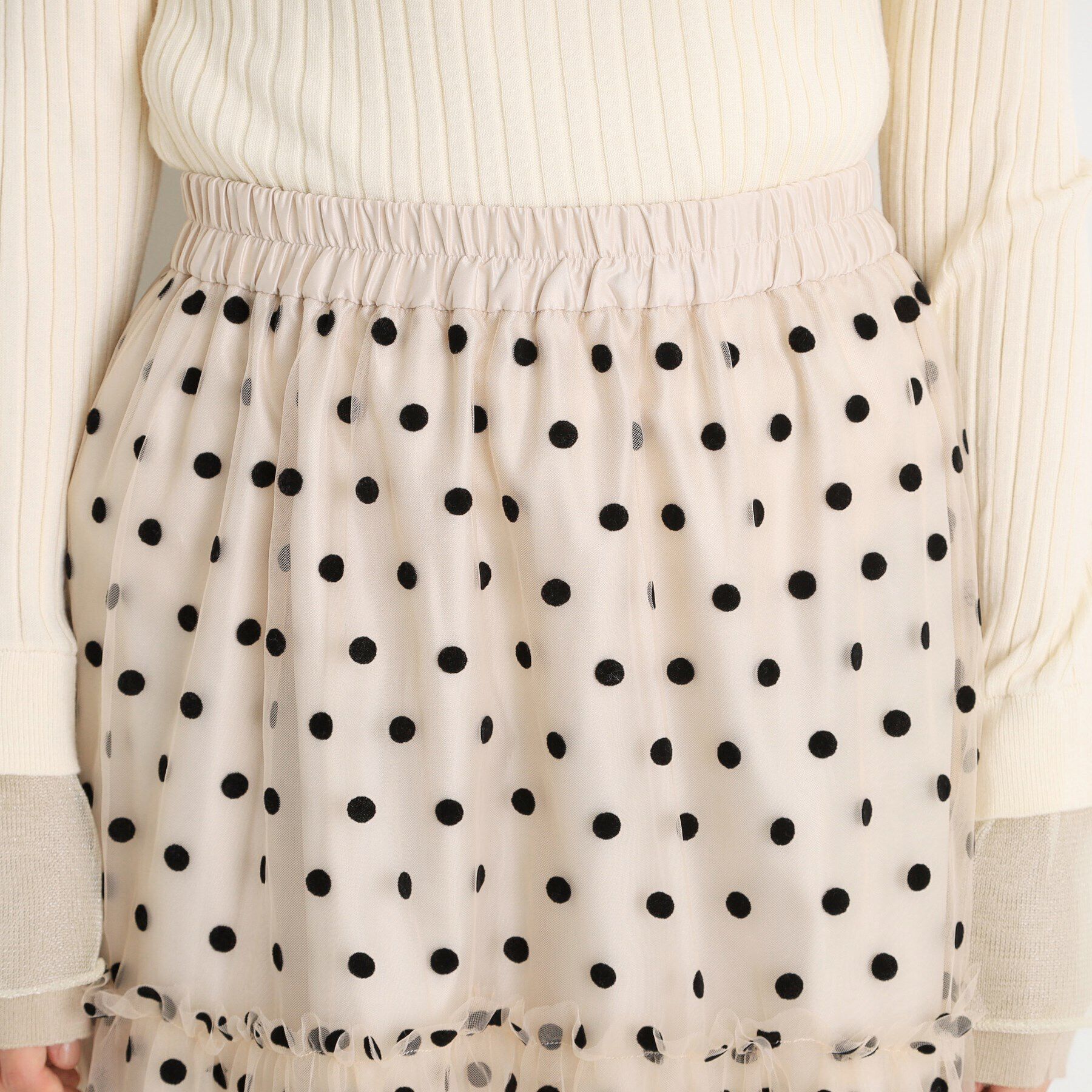 THE SHOP TK「チュールドットスカート【洗える】」|スカート|