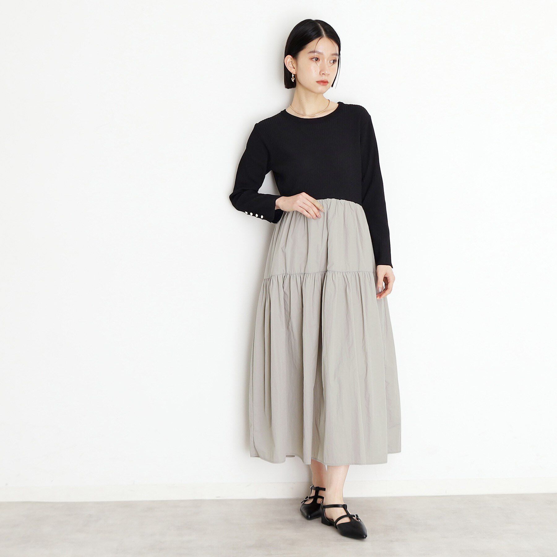 THE SHOP TK「ニットドッキングワンピース【洗える】」|ワンピース|