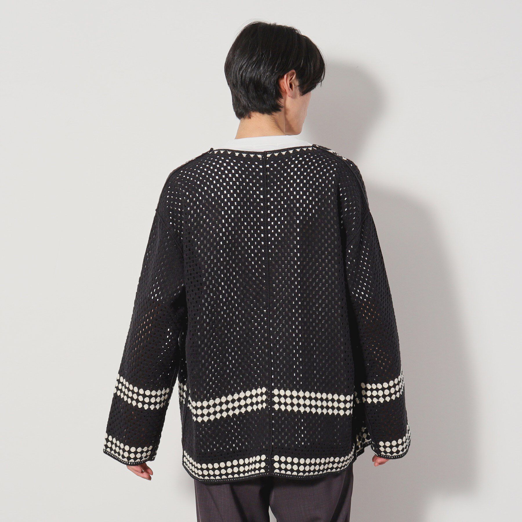 THE SHOP TK「クロシェ編み風ニットカーディガン」|カーディガン|