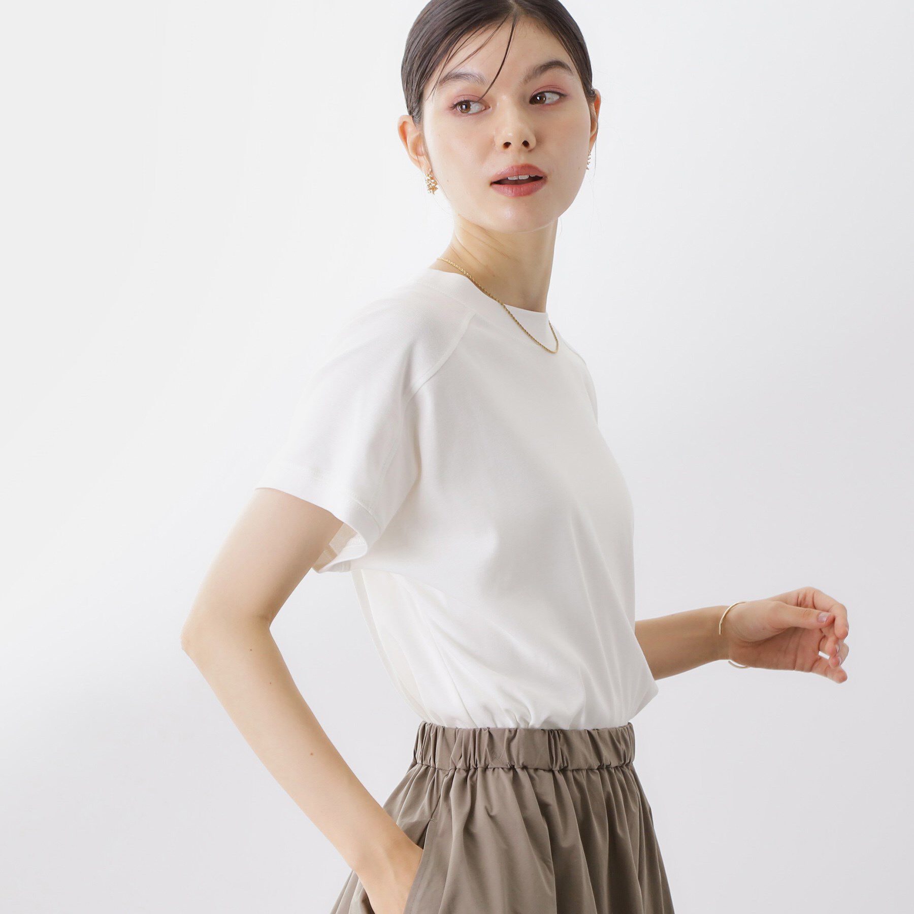 THE SHOP TK「【汗染み防止】ラグランスリーブTシャツ【洗濯機OK/UVケア】」|Tシャツ・カットソー|