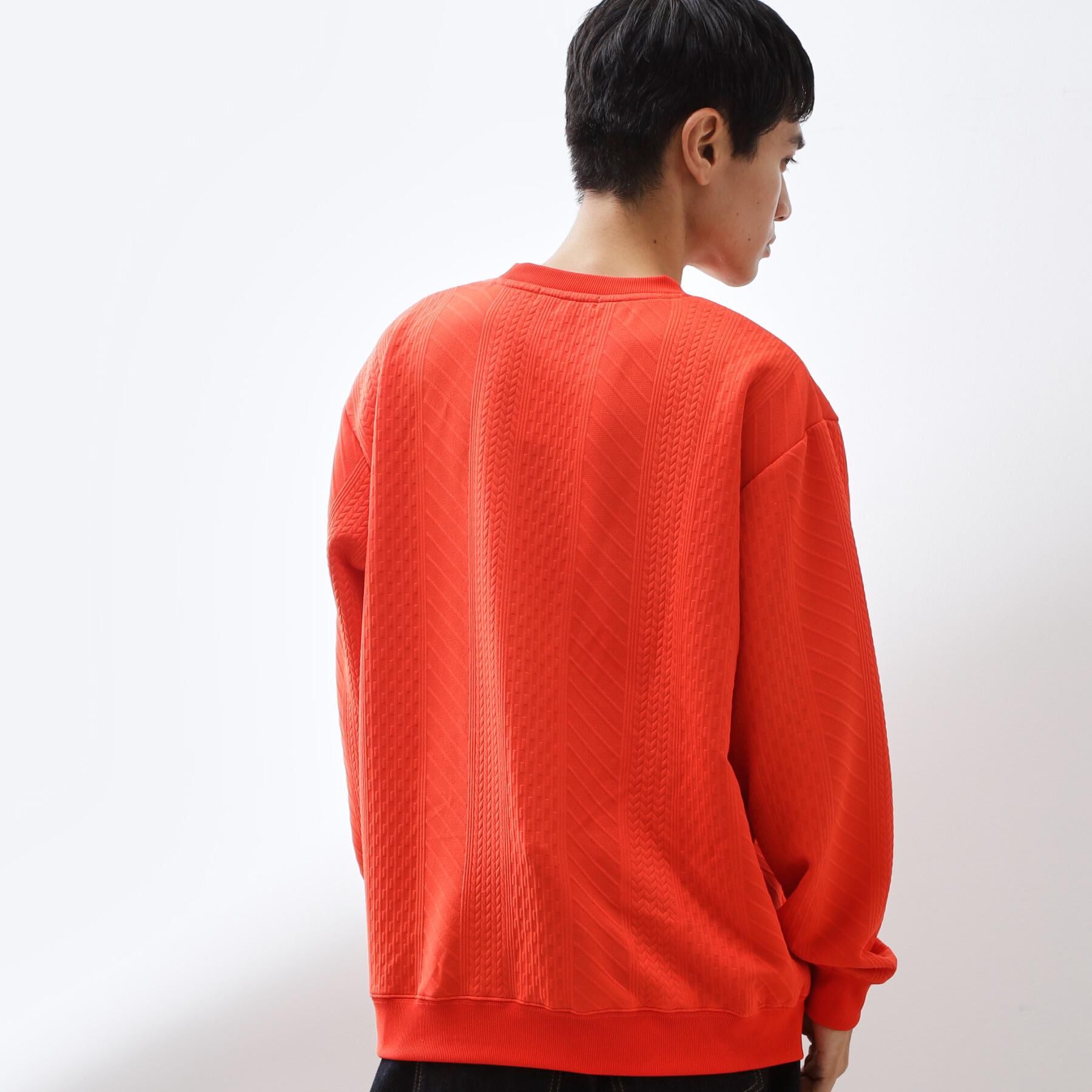 THE SHOP TK「【無地に飽きた方へ】ふくれジャカードスウェット　洗濯機OK/6色展開/ユニセックスでおすすめ！」|パーカー|