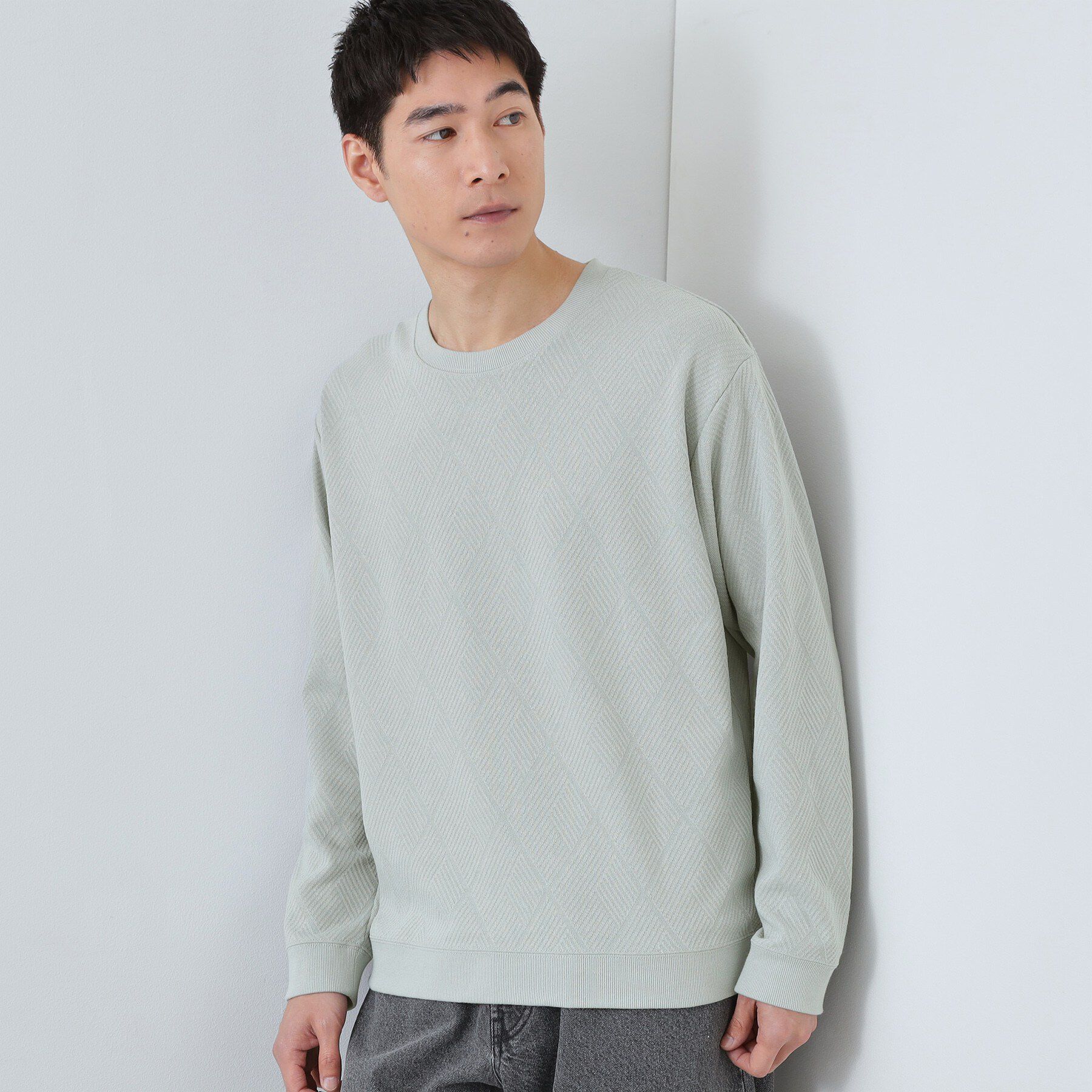 THE SHOP TK「ジャガードリンクススウエット」|パーカー|ミントグリーン(02